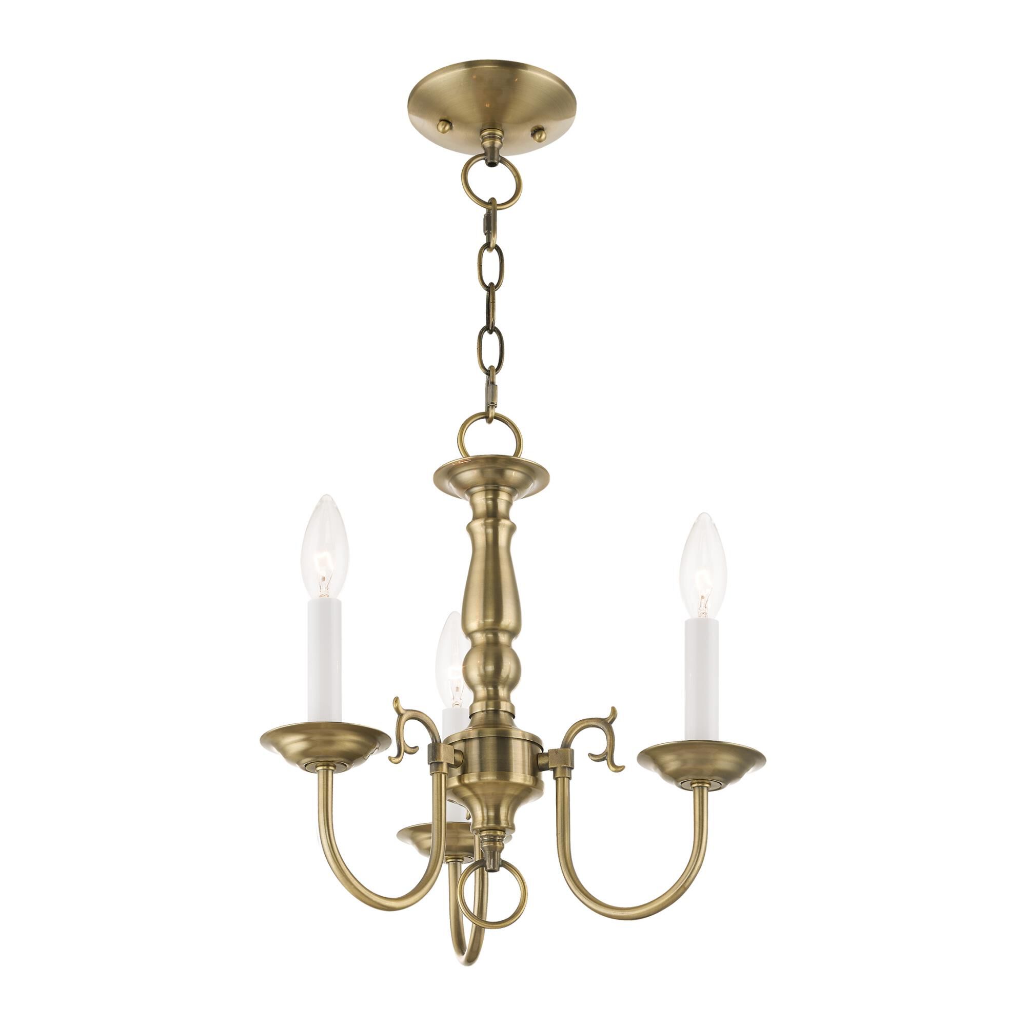 Williamsburgh 14 Inch 3 Light Mini Chandelier by Livex Lighting