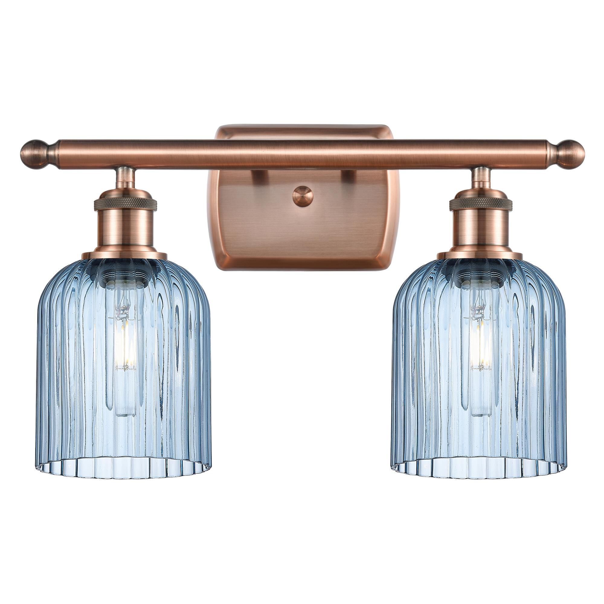 Shown in Antique Copper finish and Princess Blue shade