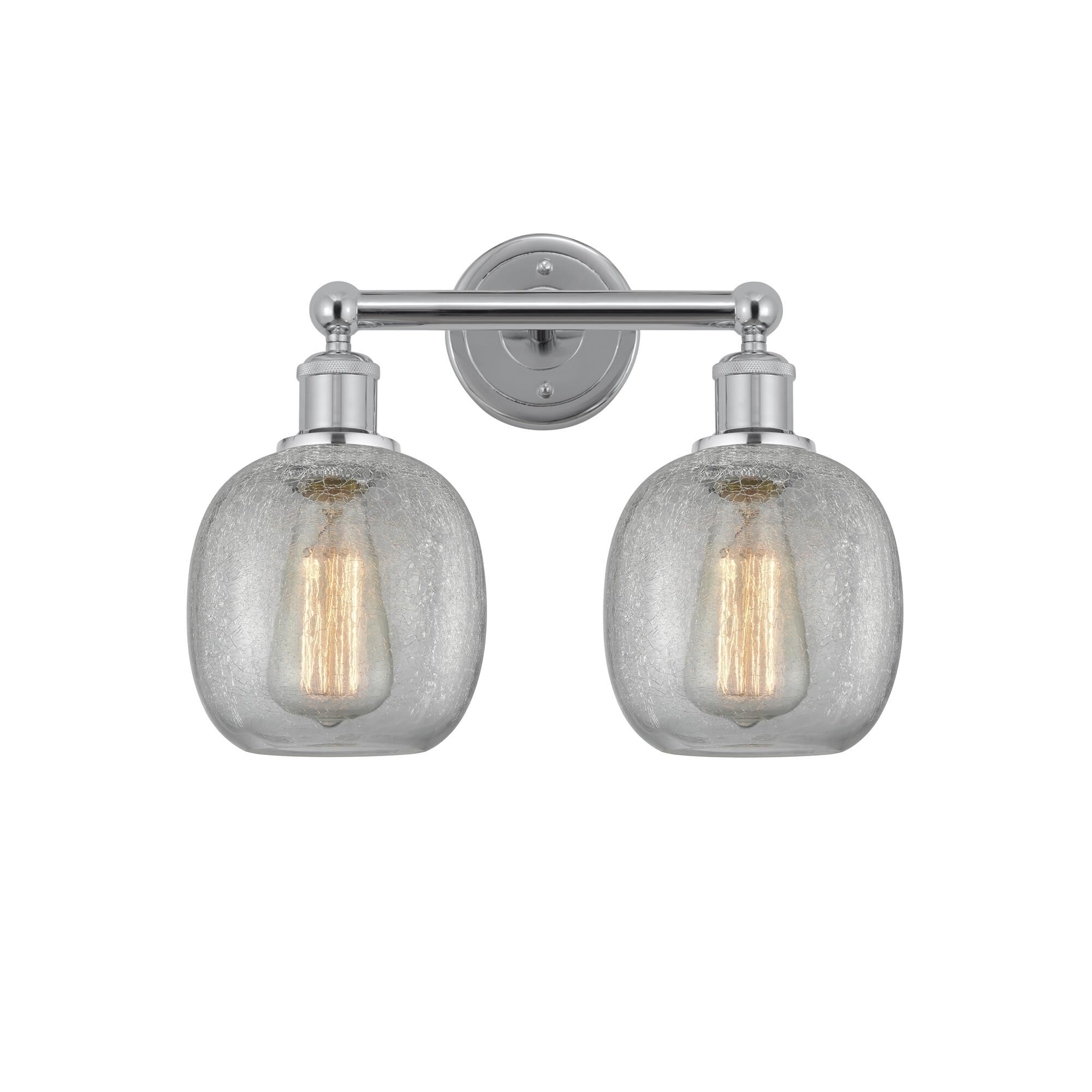 Shown in Polished Chrome, Clear Crackle finish and Clear Crackle glass and Clear Crackle Glass shade
