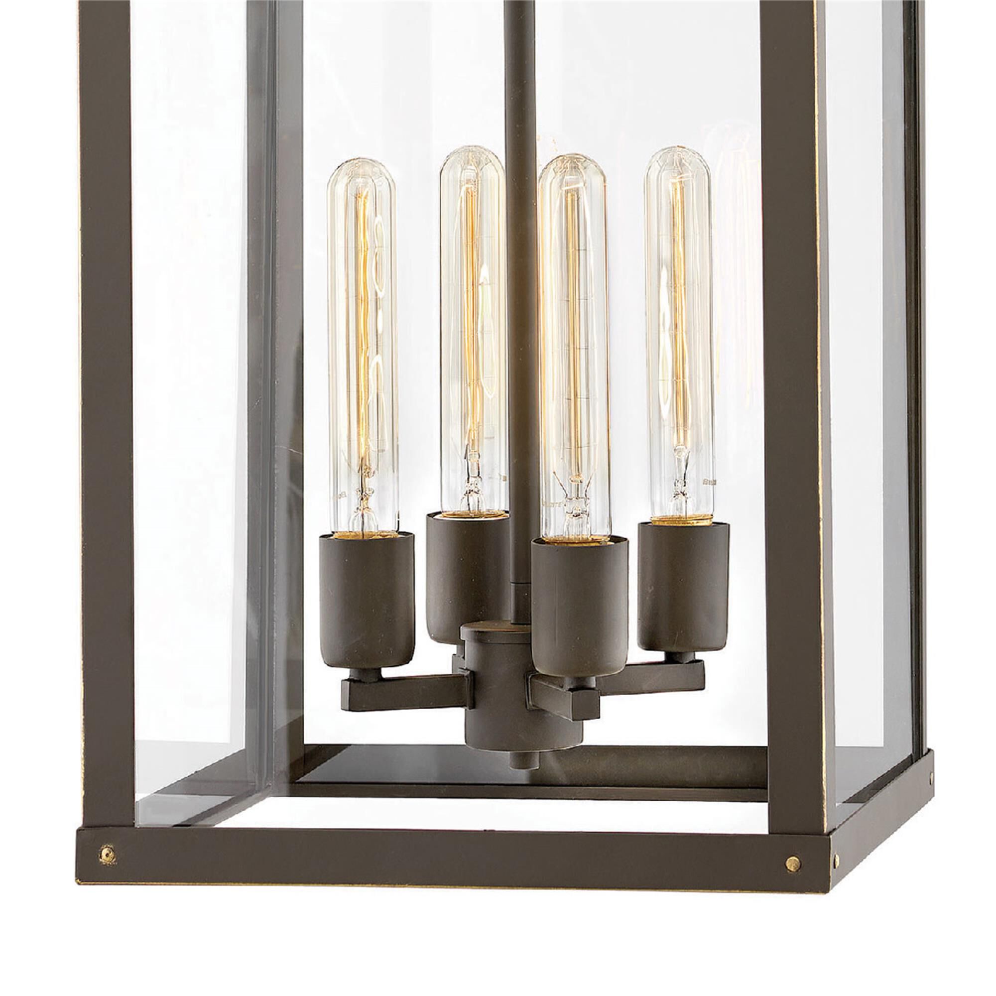 Shown in Oil Rubbed Bronze finish and Clear glass