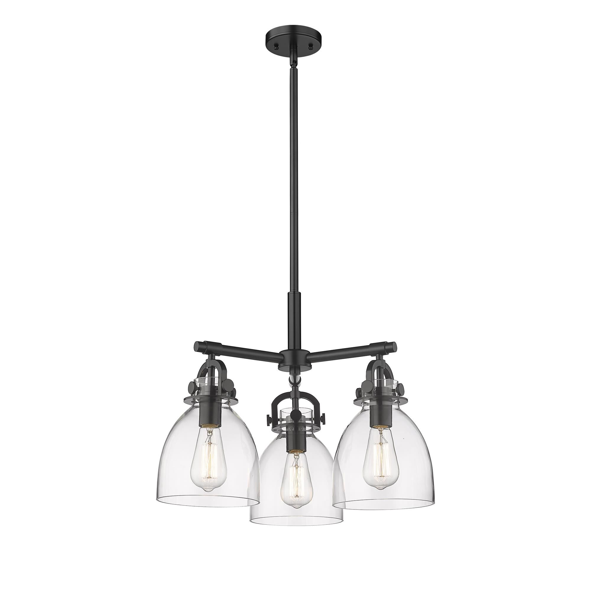 Shown in Matte Black finish and Clear glass