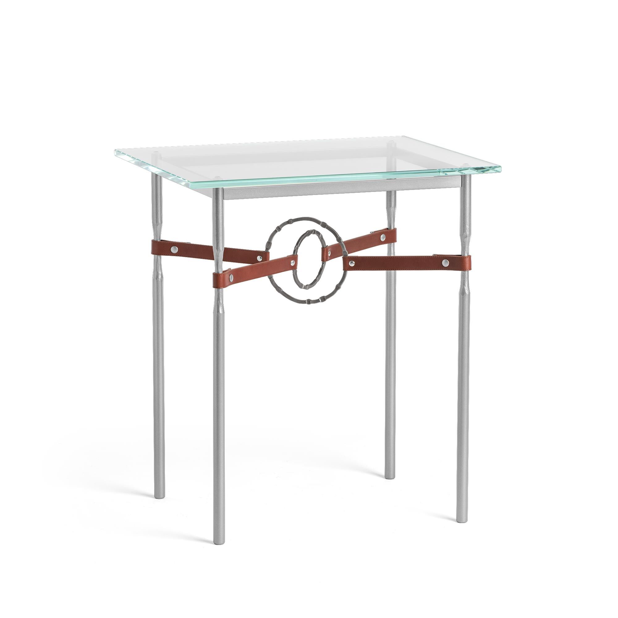 Shown in Vintage Platinum finish and Dark Smoke with Leather British Brown  accent