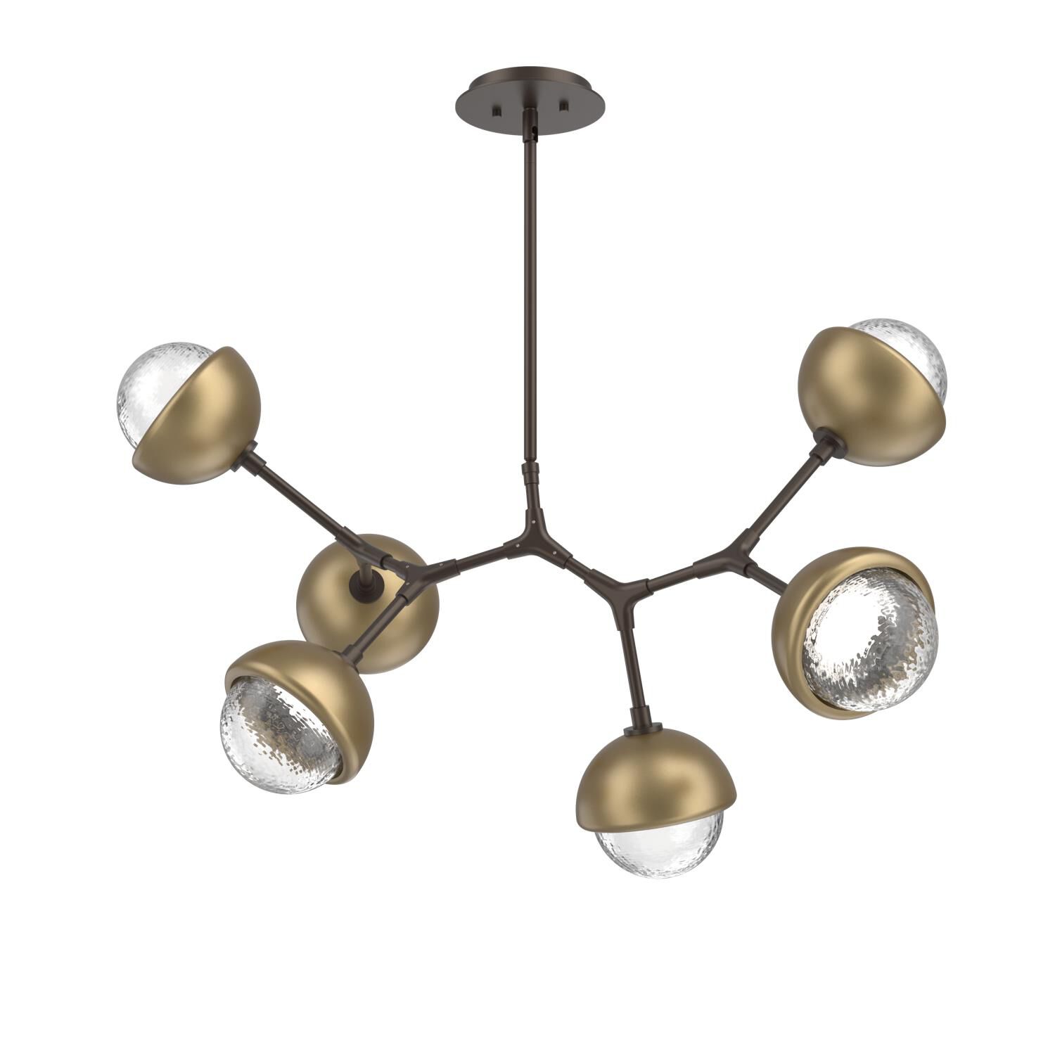 Levi Wilson Cabochon 31 Inch Linear Suspension Light by Hammerton Studio