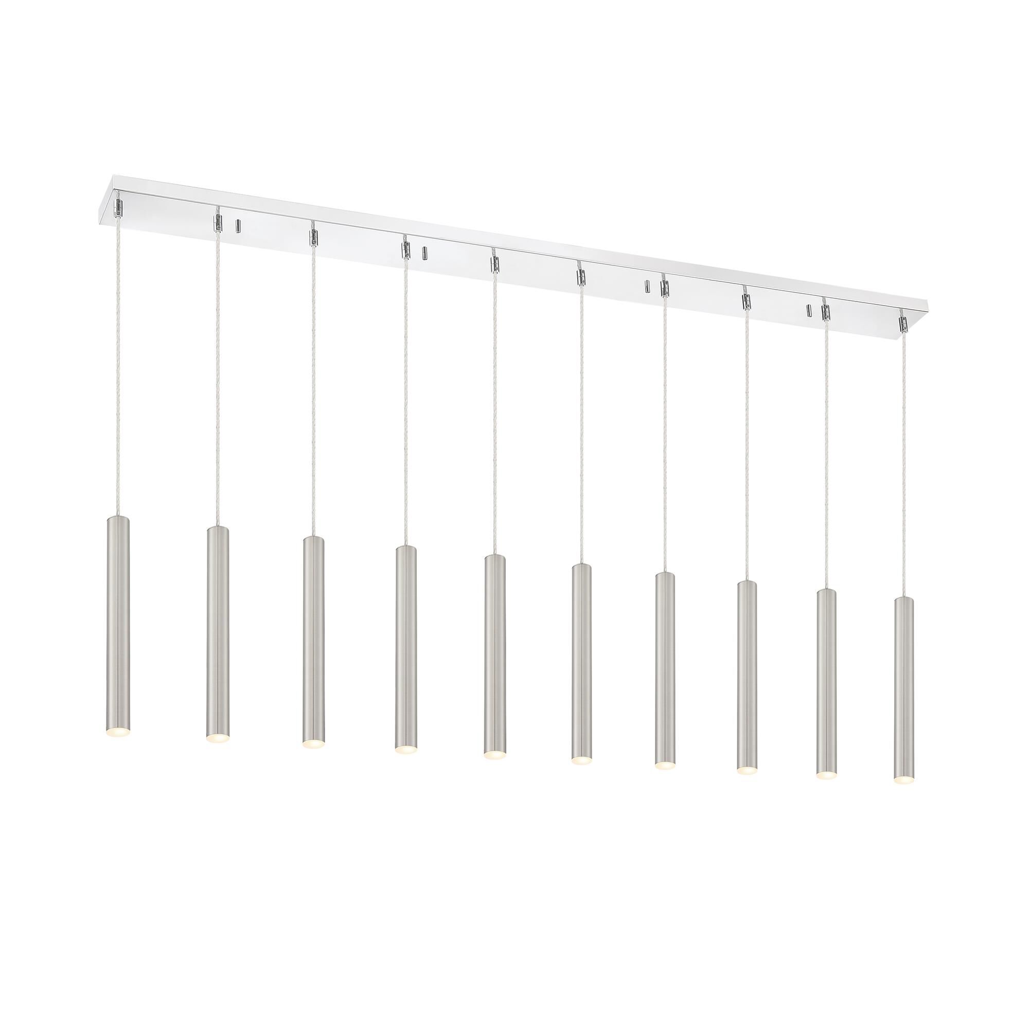 Shown in Chrome finish and Steel glass and Steel shade