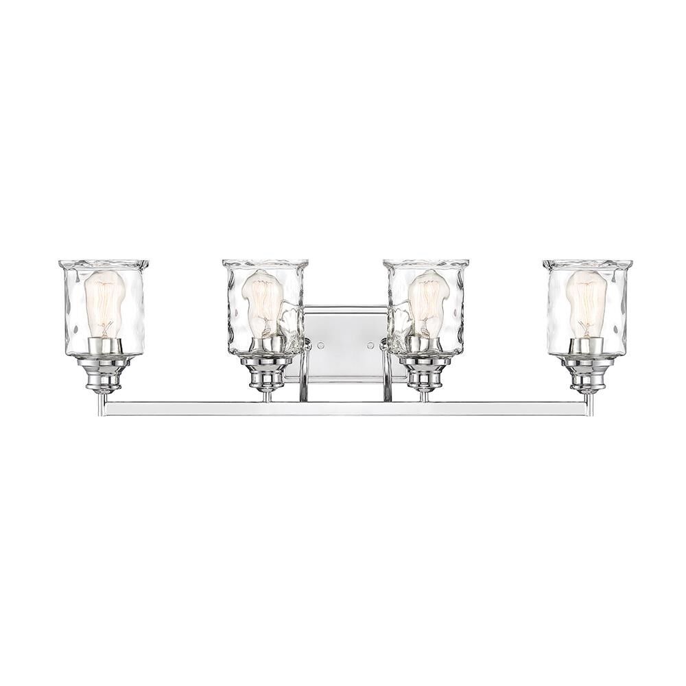 Shown in Polished Nickel finish and Clear Hammered glass and Clear Hammered  Glass shade