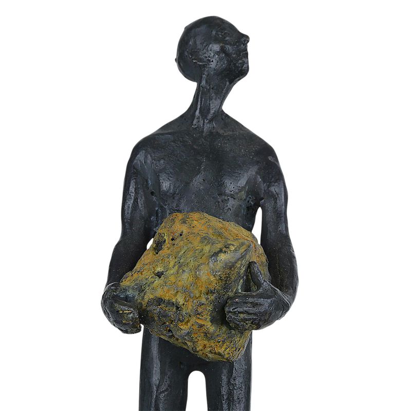 Man On Rock Sculpture by Currey and Company