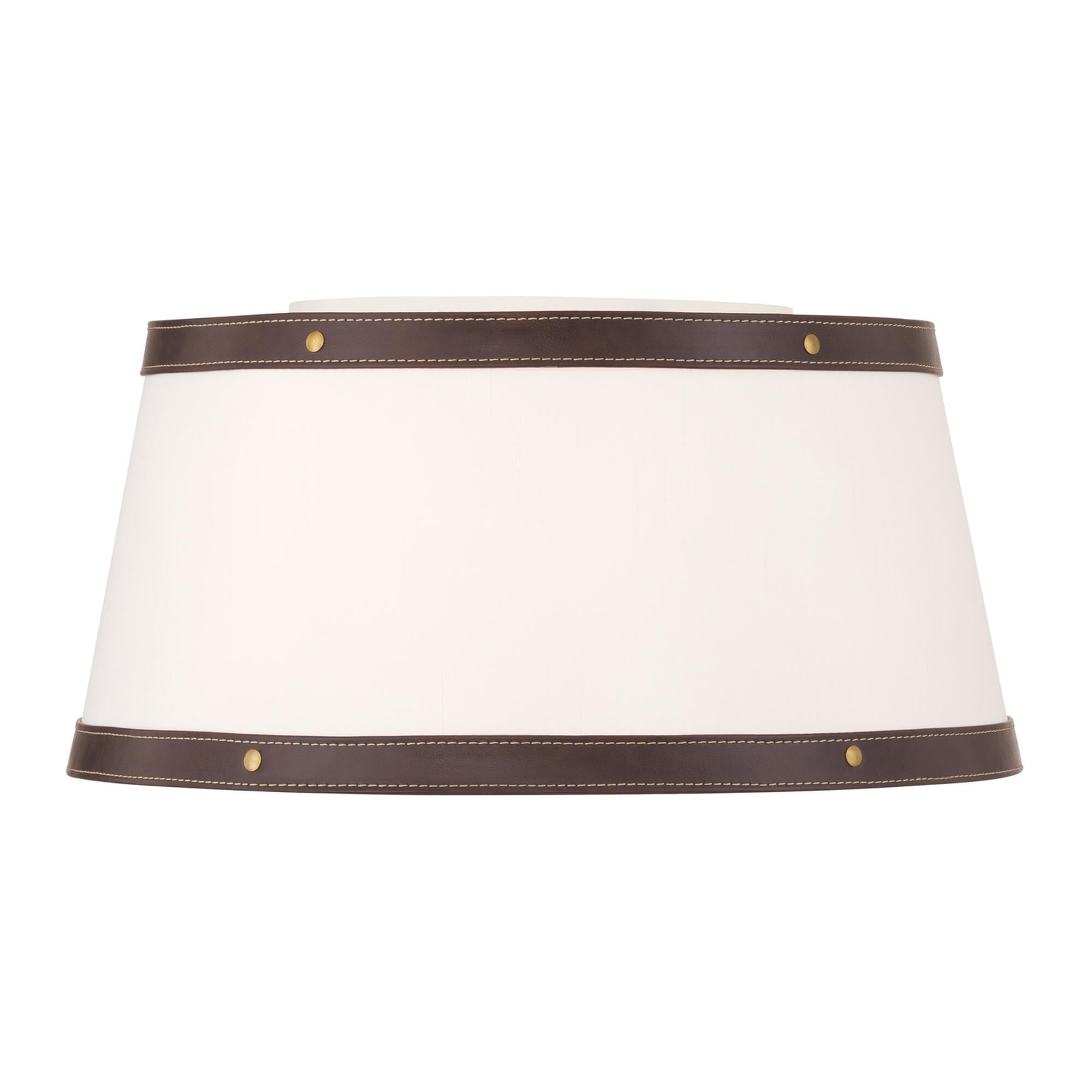 Shown in Luxe Gold finish and Fabric glass and Fabric shade