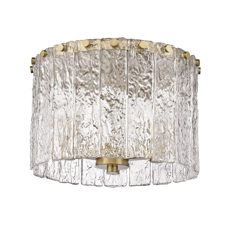 Glacier 12 Inch 3 Light Flush Mount by Z-Lite