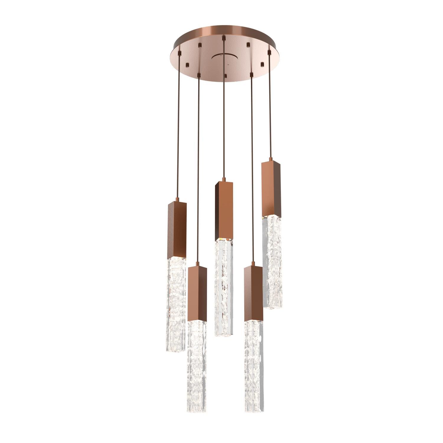Glacier 16 Inch 5 Light LED Multi Light Pendant by Hammerton Studio