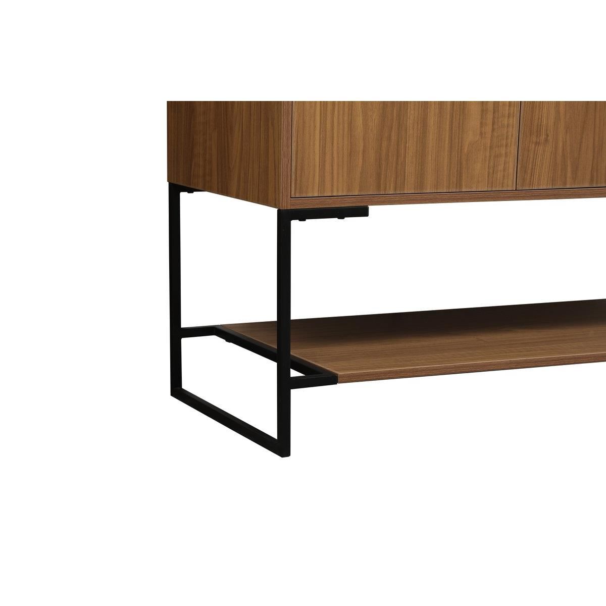 Shown in Walnut Brown finish and Without Backsplash accent