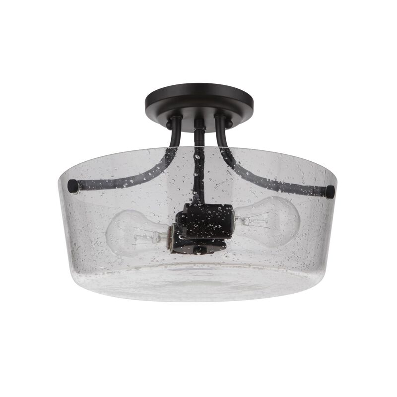 Tyler 13 Inch 2 Light Semi Flush Mount by Craftmade