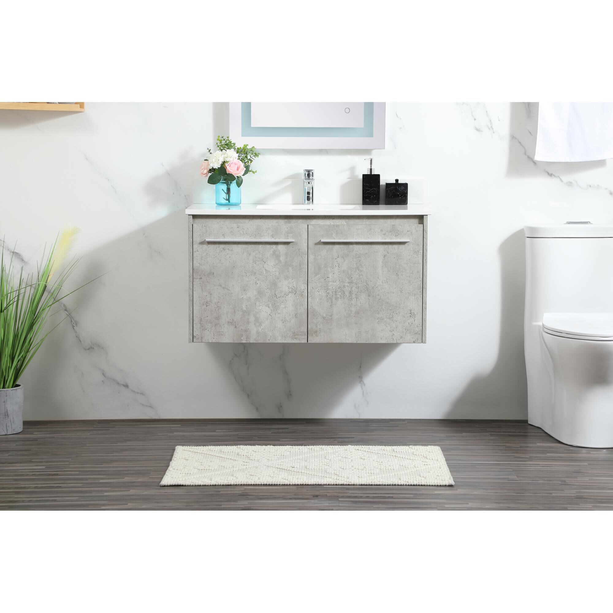 Shown in Concrete Grey finish