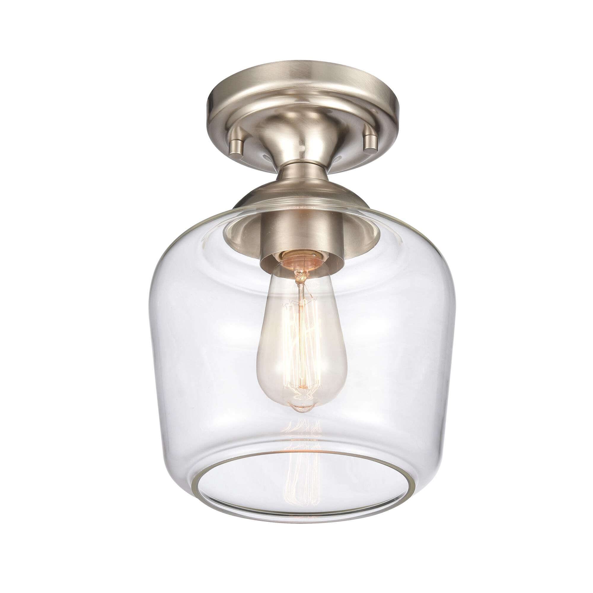 Shown in Silver finish and Clear glass