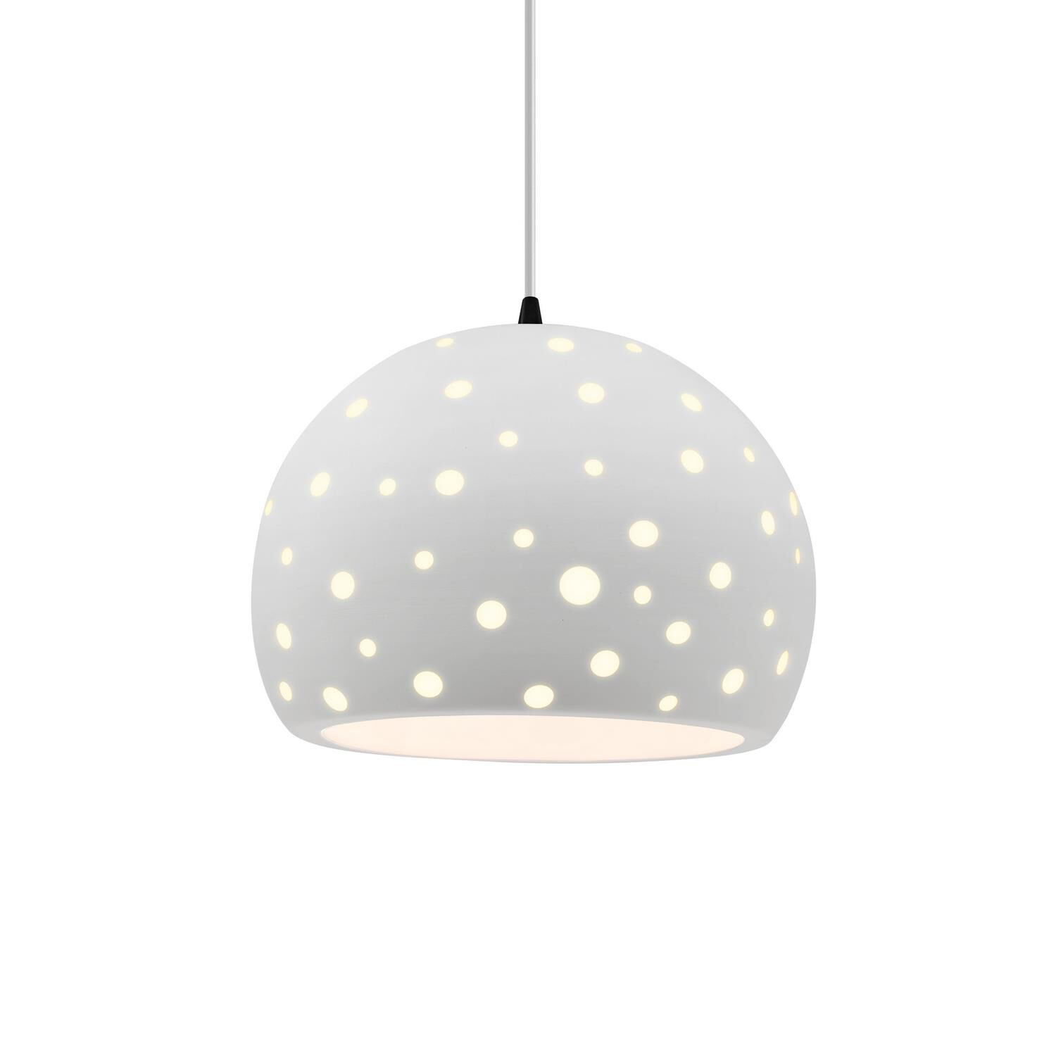 Perforated Globe 12 Inch Large Pendant by Justice Design Group