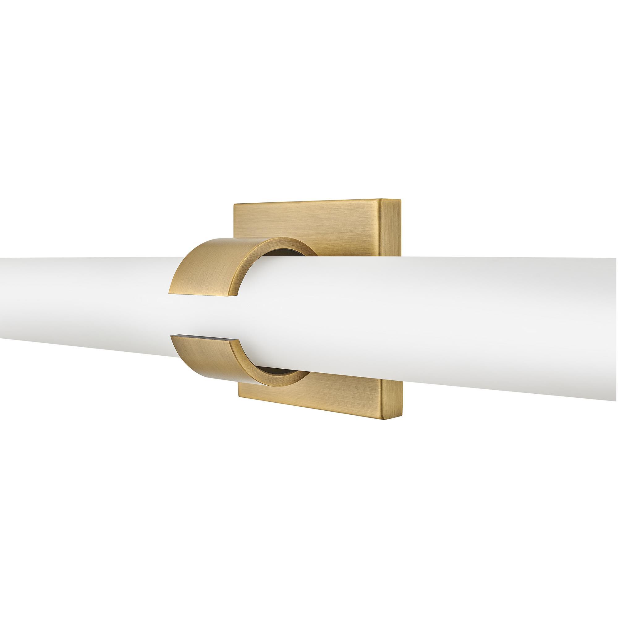 Shown in Lacquered Brass finish and Etched White glass