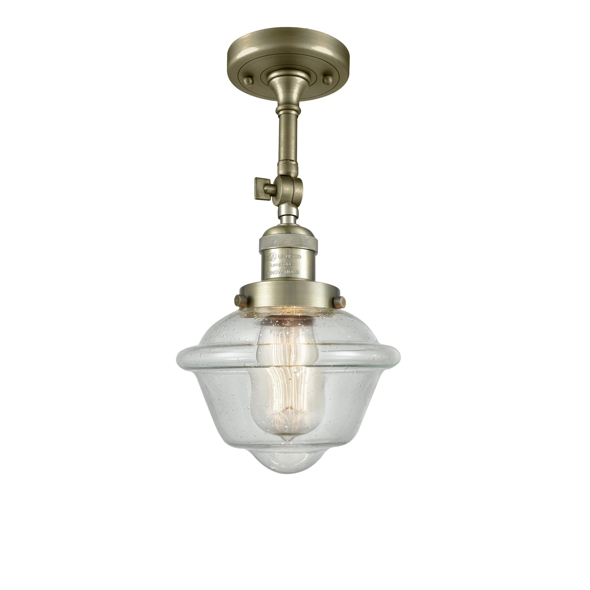 Bruno Marashlian Small Oxford 7 Inch 1 Light Semi Flush Mount by Innovations Lighting