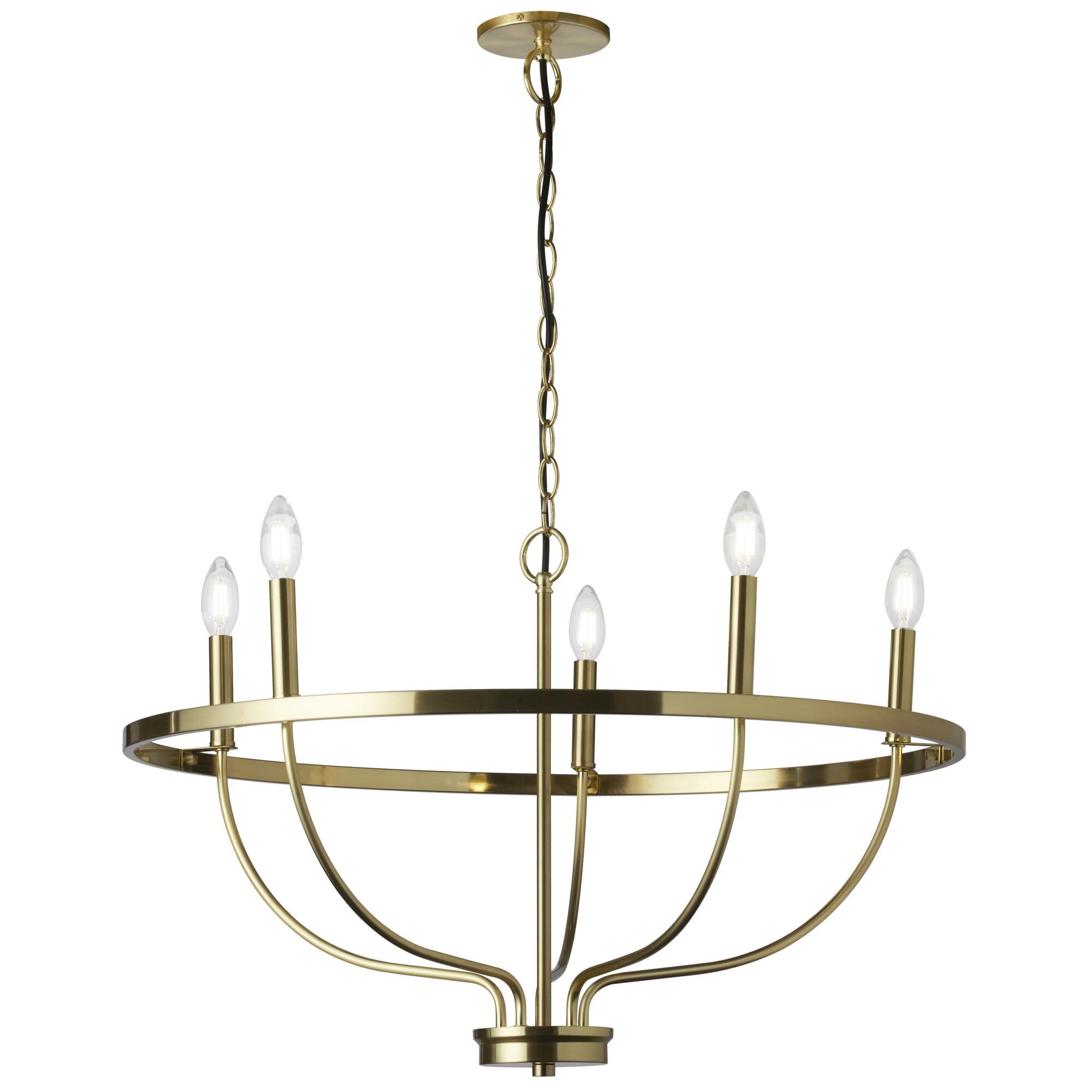 Cesar 29 Inch 5 Light Chandelier by Dainolite
