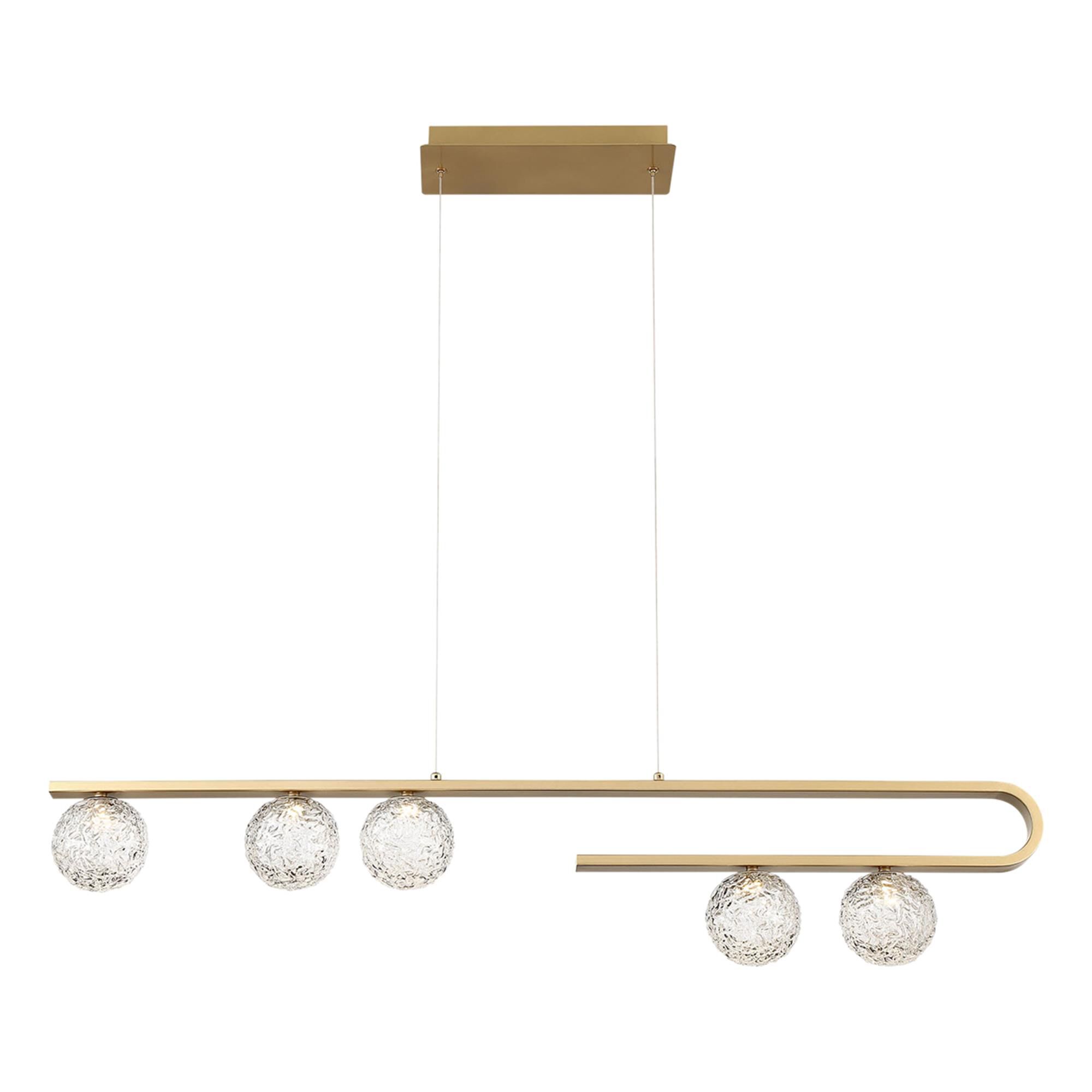 Shown in Brushed Gold finish and Clear glass and Clear shade