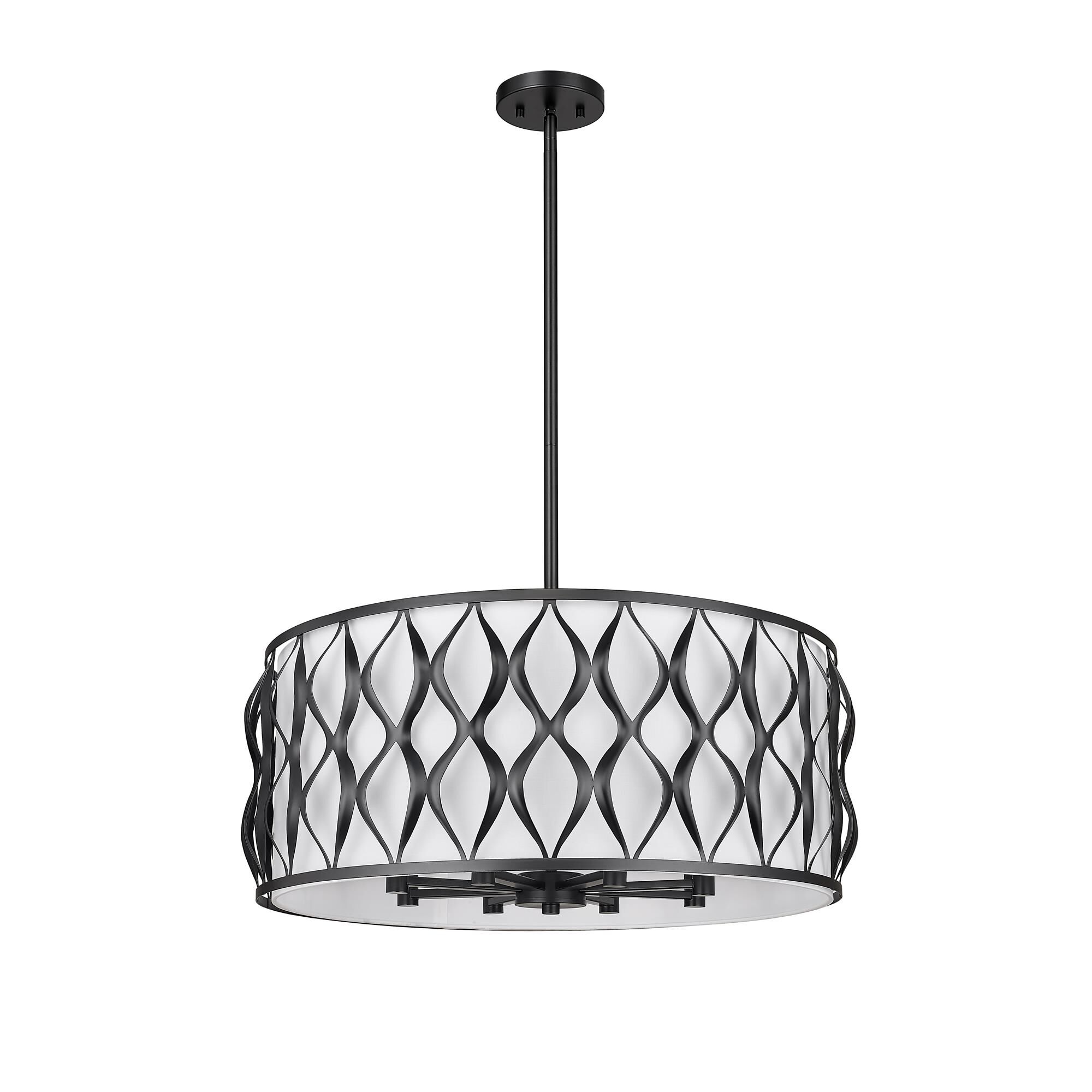 Shown in Matte Black finish and White glass