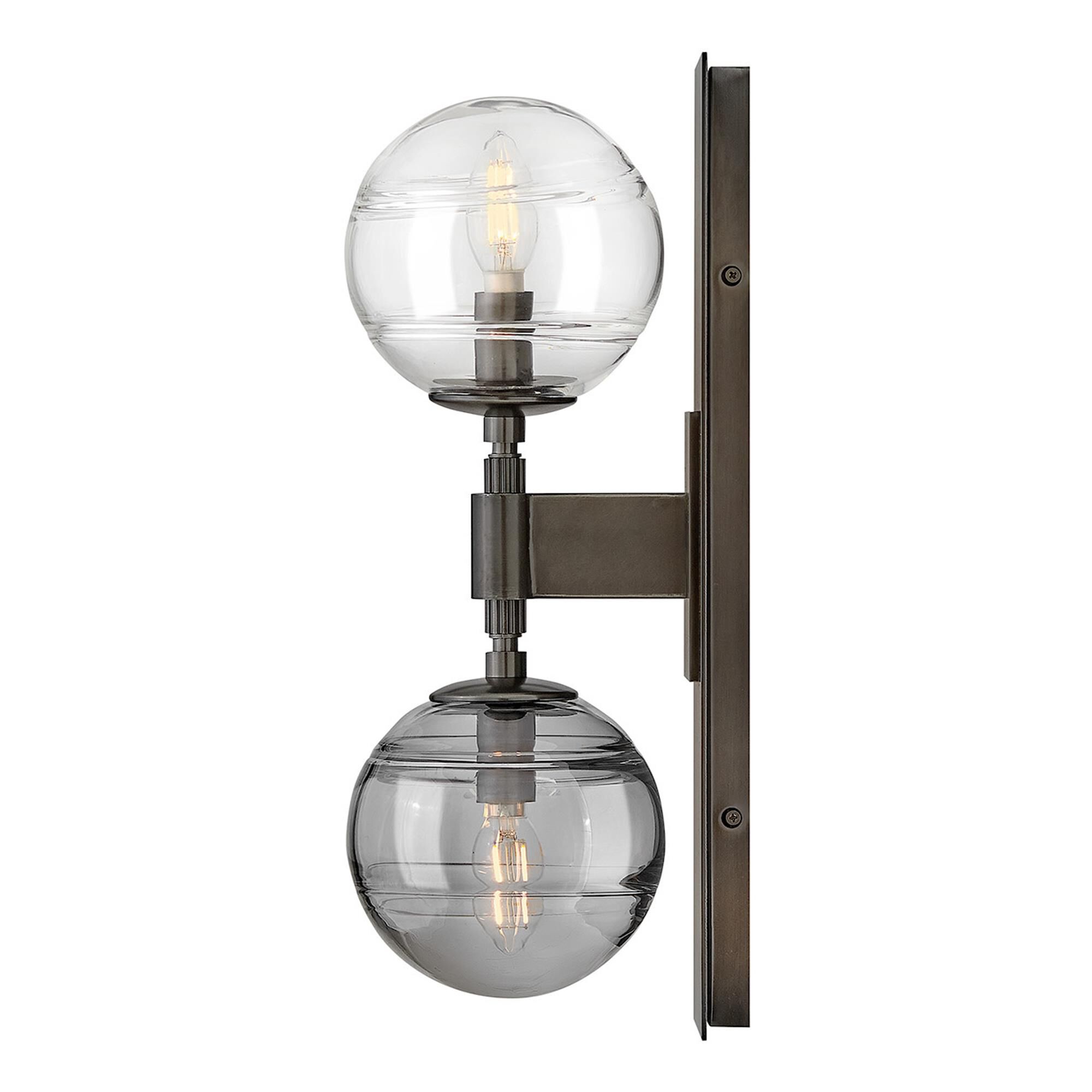 Shown in Black Oxide finish and Multi-Colored Swirl glass