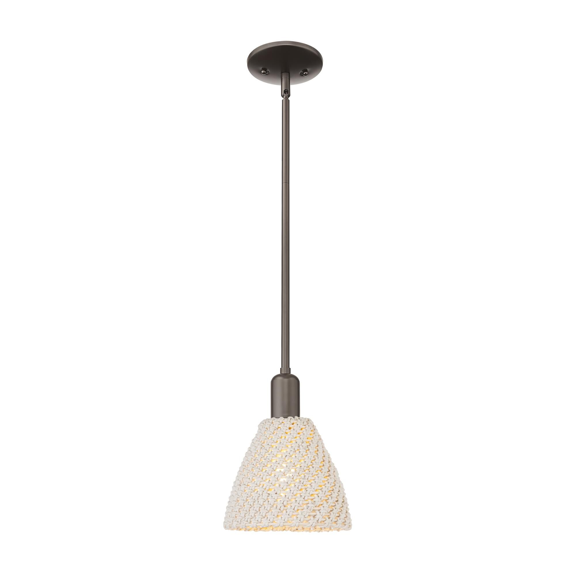 Bruno Marashlian Natural Ballston Dome 8 Inch Mini Pendant by Innovations Lighting