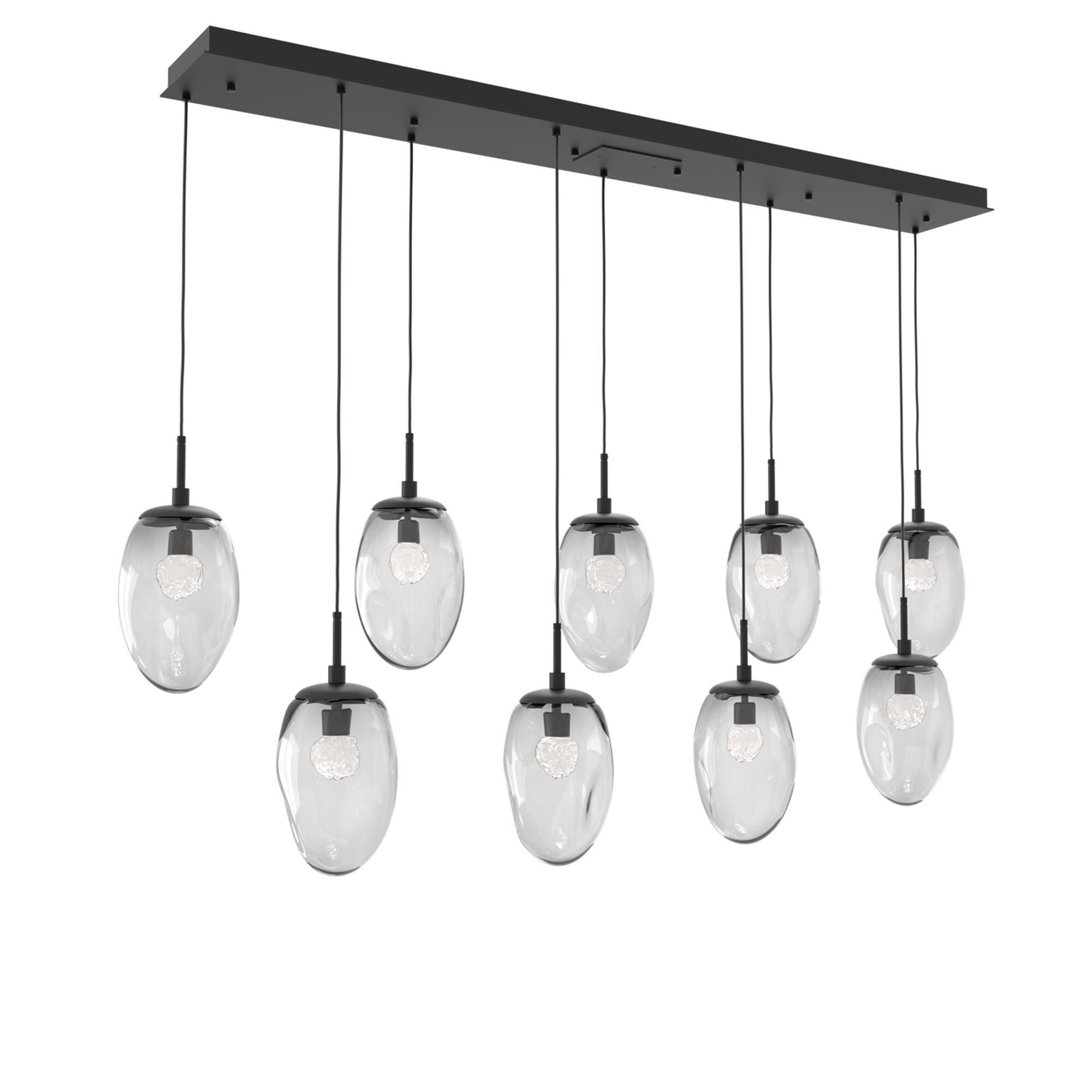 Shown in Matte Black finish and Floret Inner Clear Outer glass