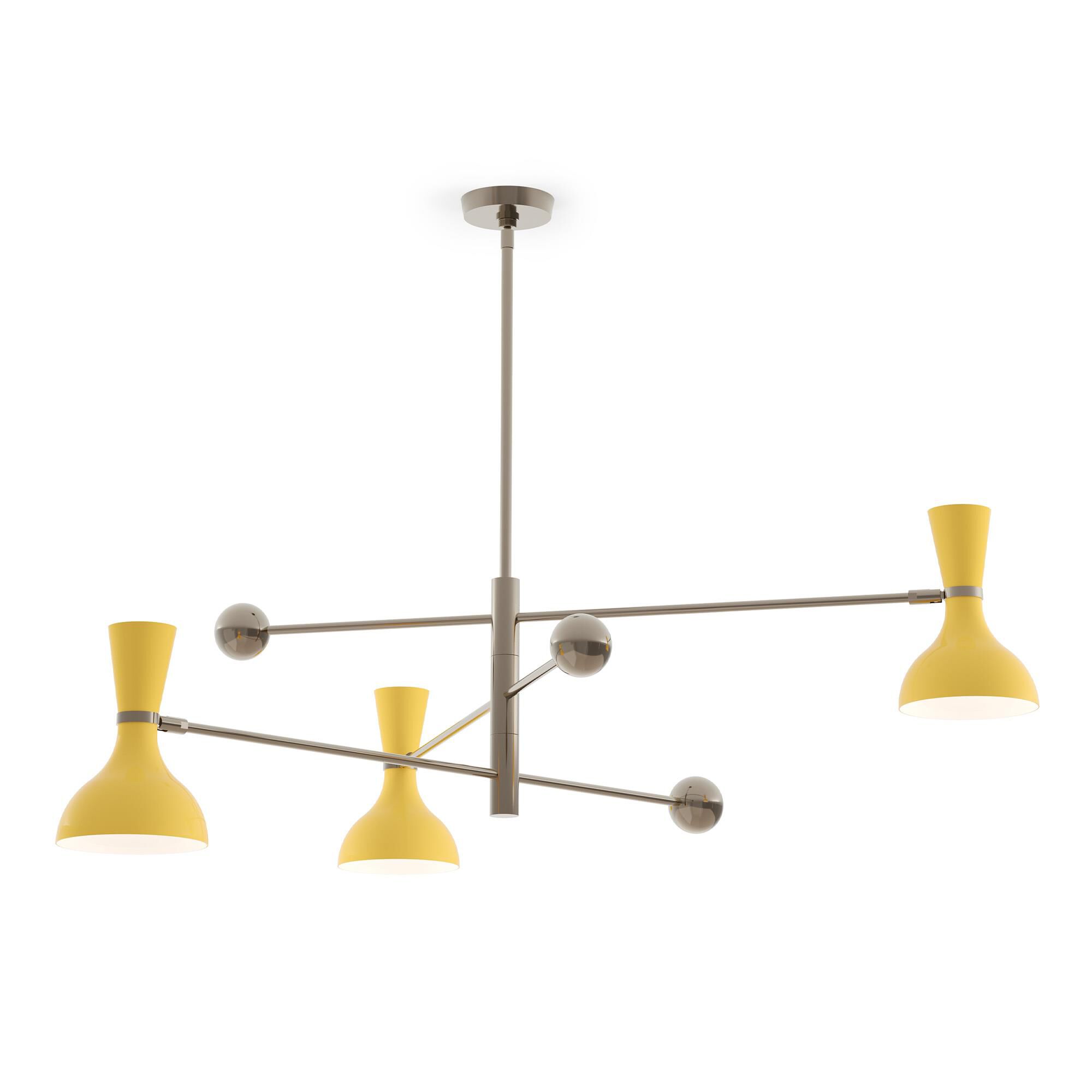 Shown in Polished Nickel finish and Sunset shade
