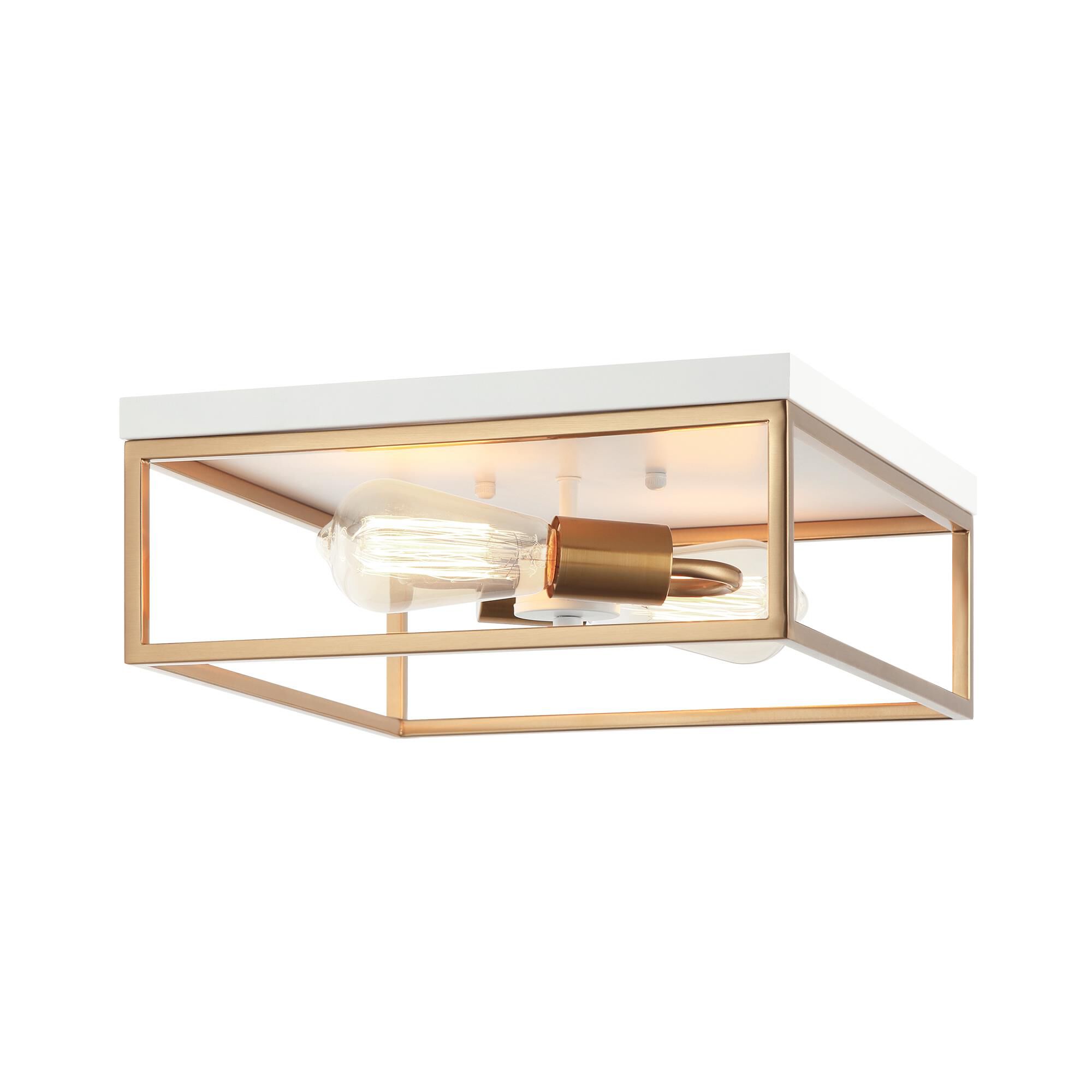 Shown in White + Aged Gold Brass finish