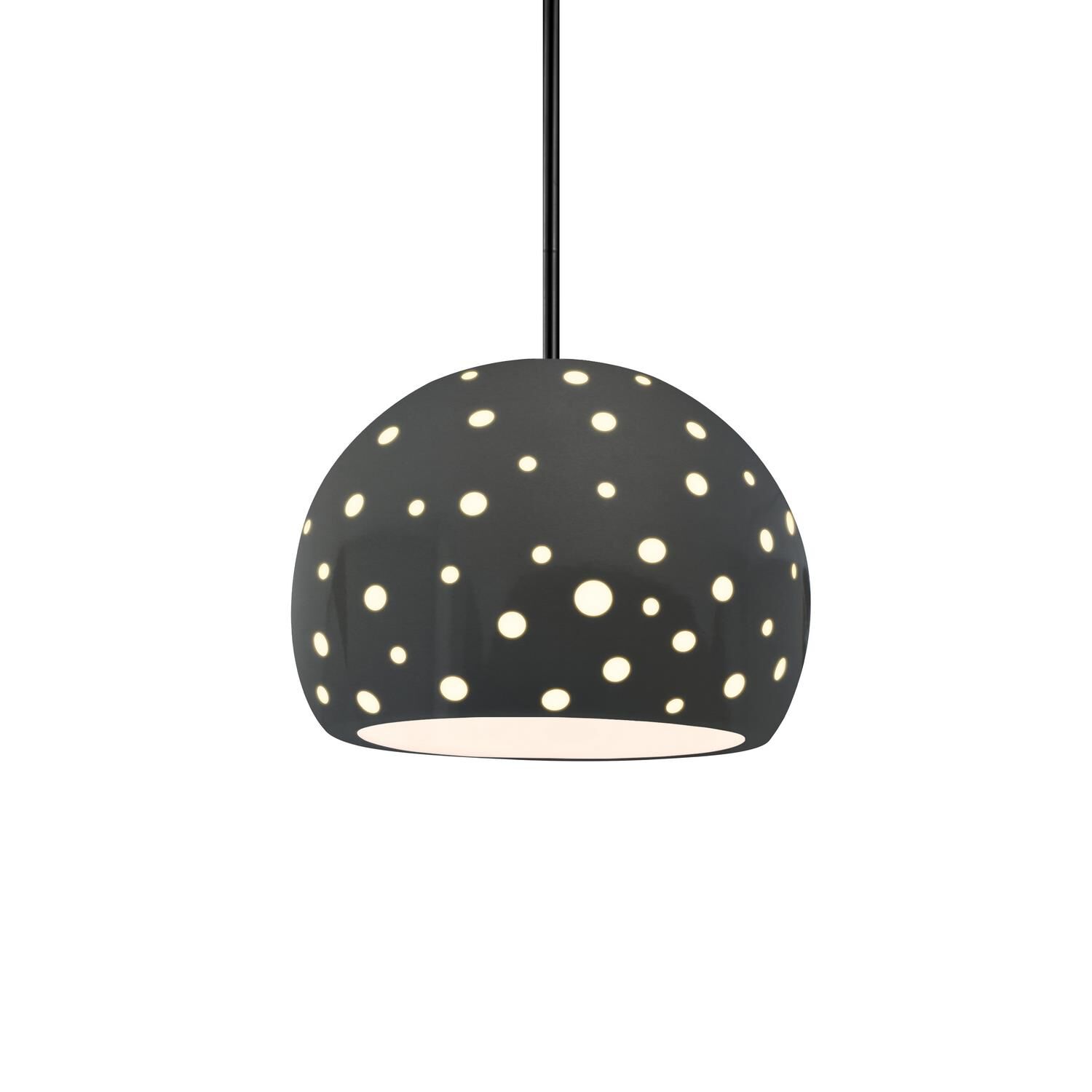 Perforated Globe 10 Inch Large Pendant by Justice Design Group
