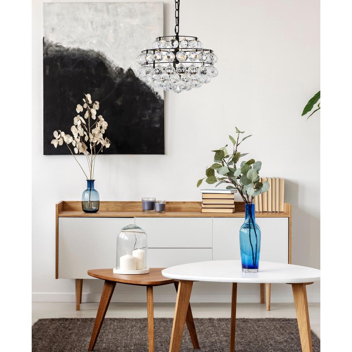 Shown in Black finish and Royal Cut Clear crystal