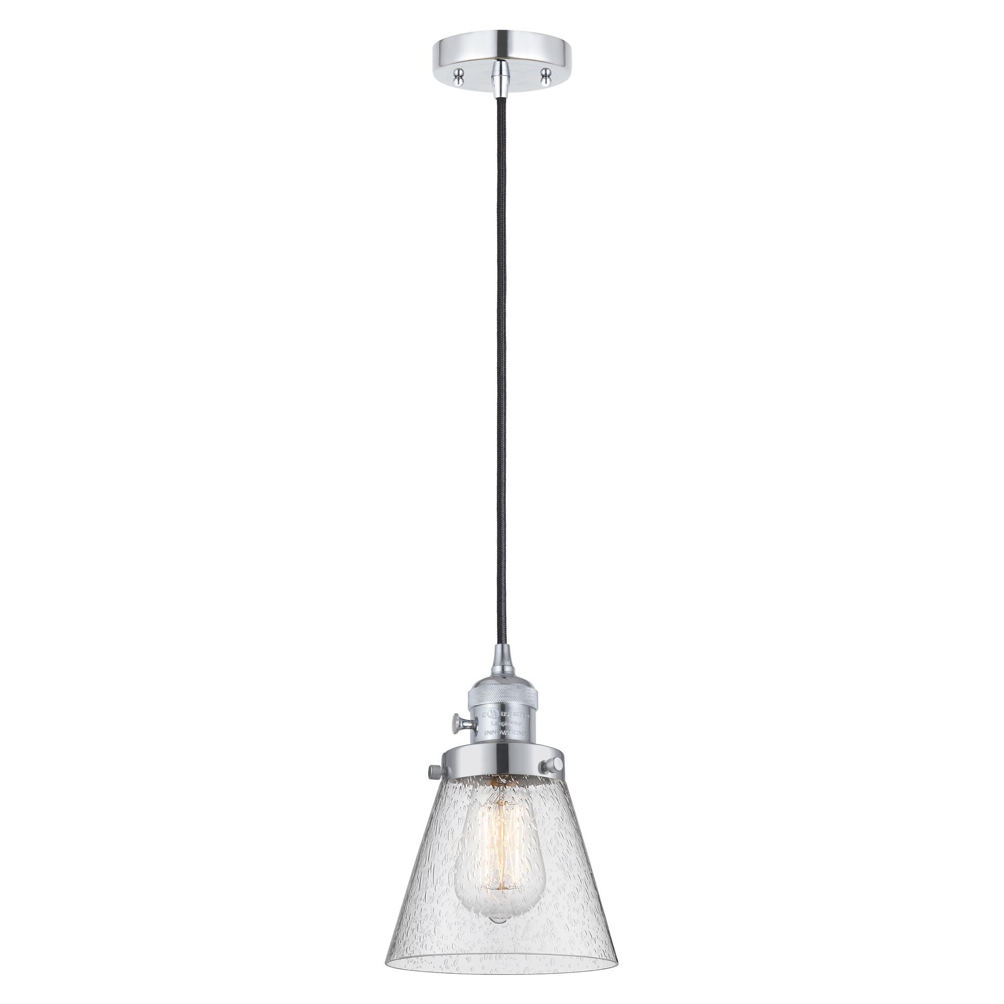 Shown in Polished Chrome finish and Seedy glass
