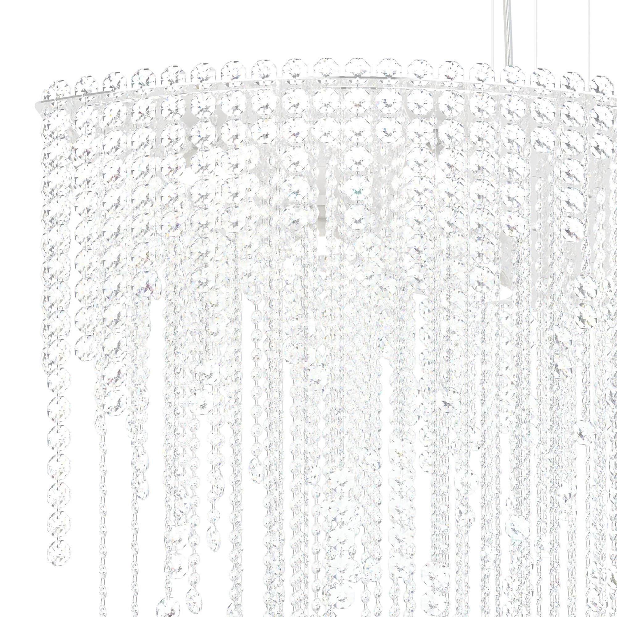 Shown in Polished Stainless Steel finish and Clear Optic crystal