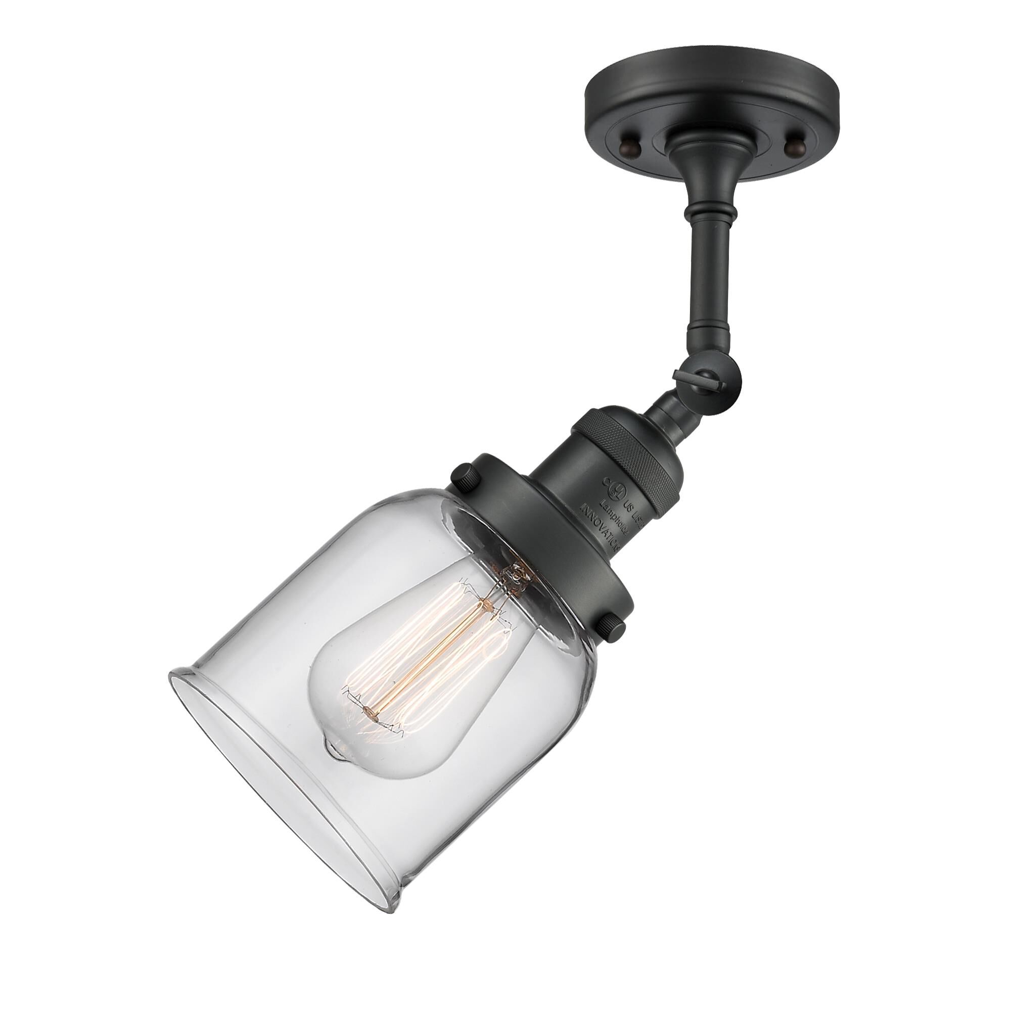 Shown in Matte Black finish and Clear glass and None accent