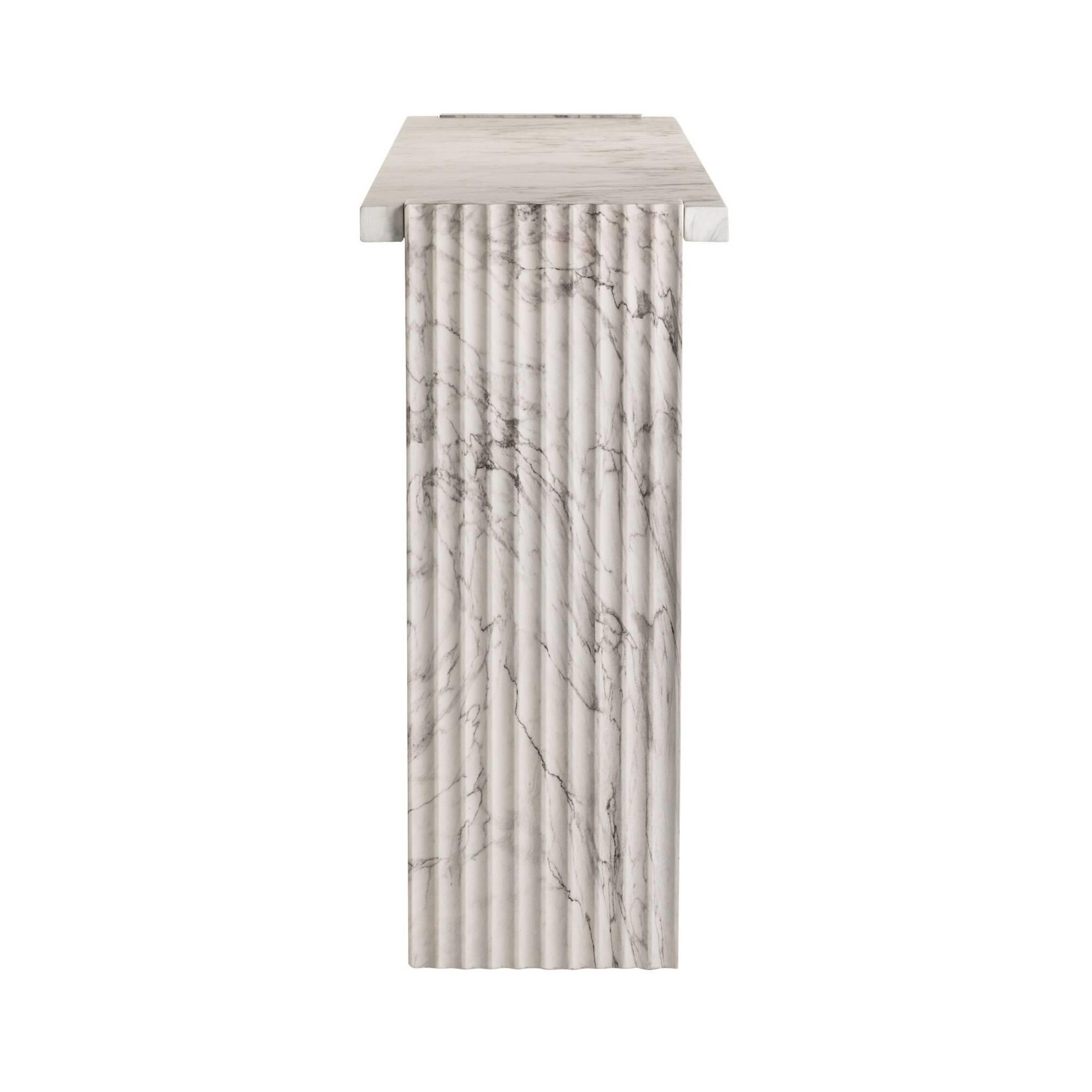 Shown in White Faux Marble finish