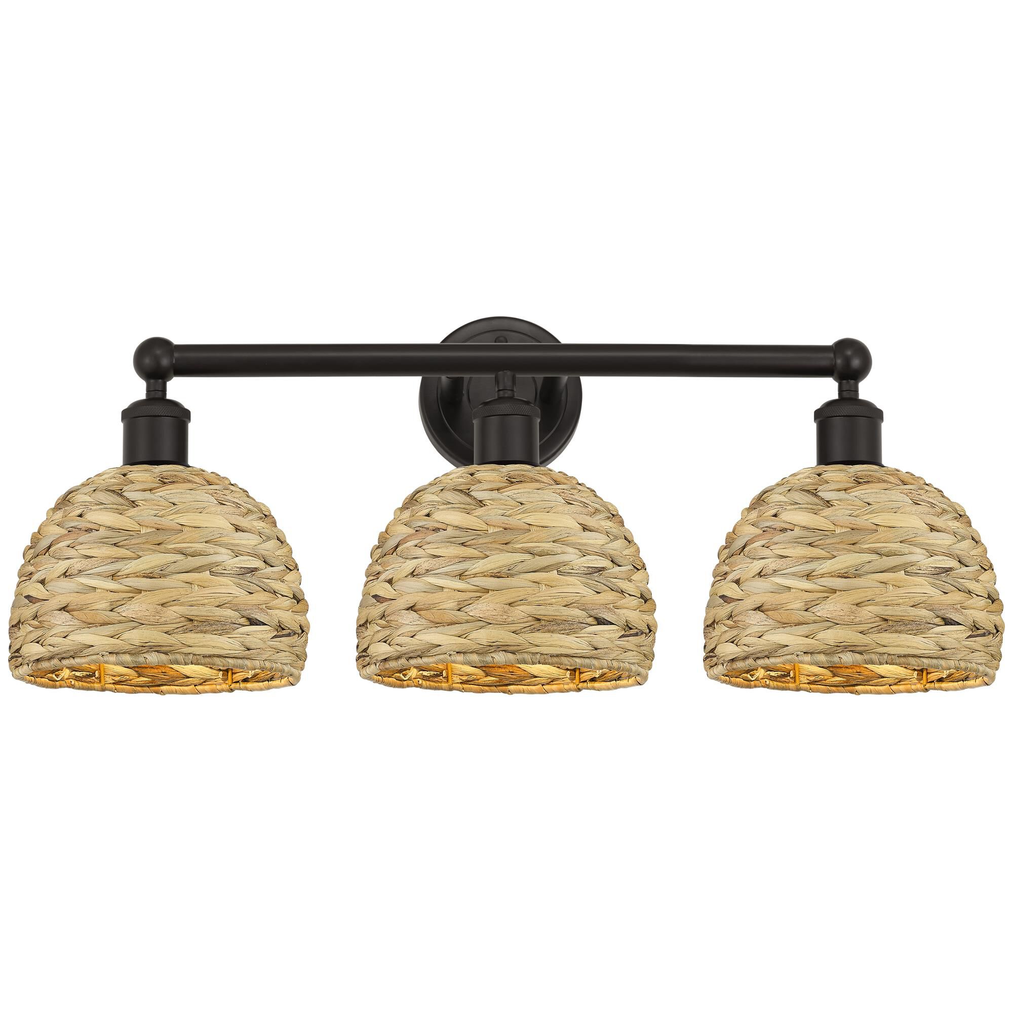 Shown in Oil Rubbed Bronze finish and Natural shade