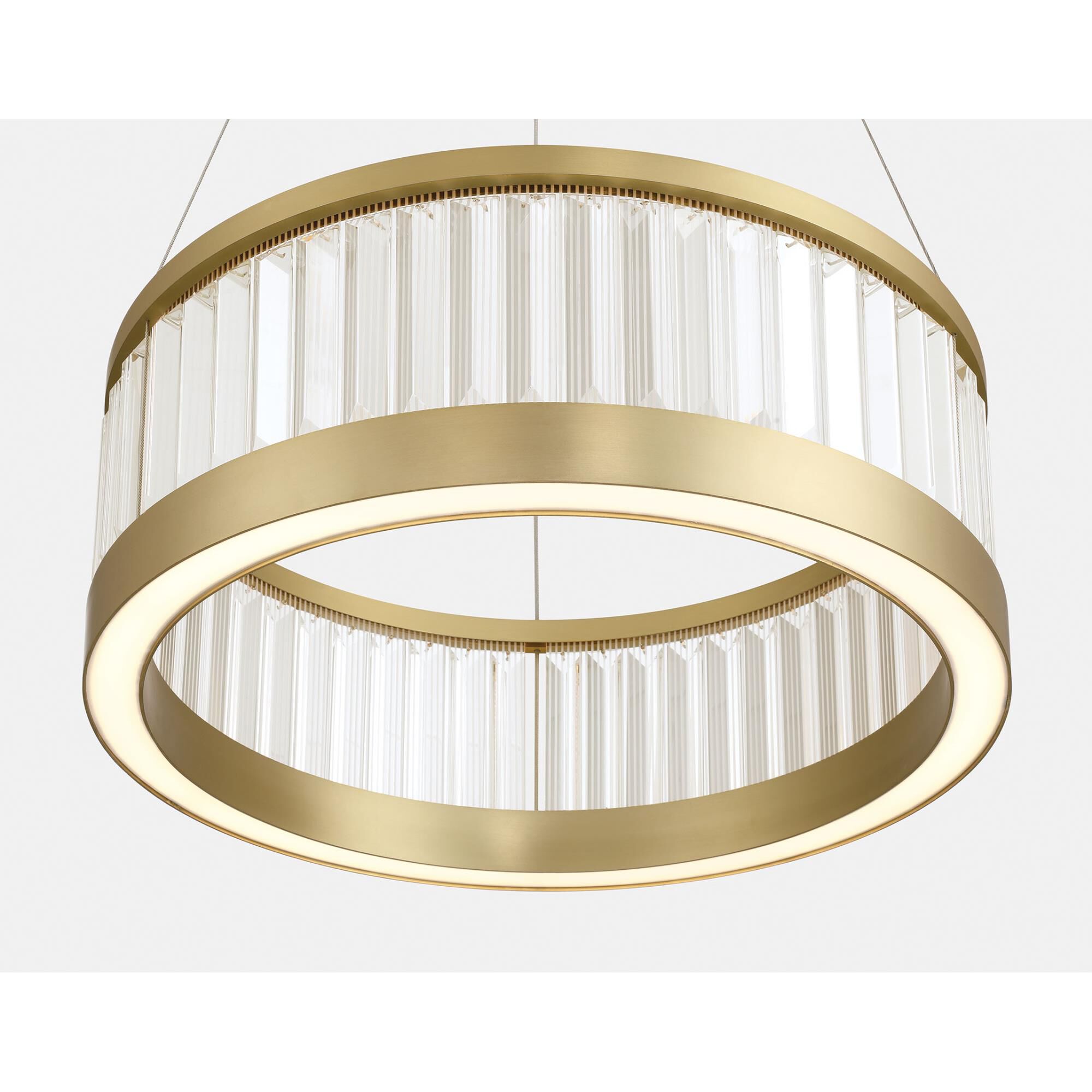 Shown in Gold finish and Clear Crystal glass