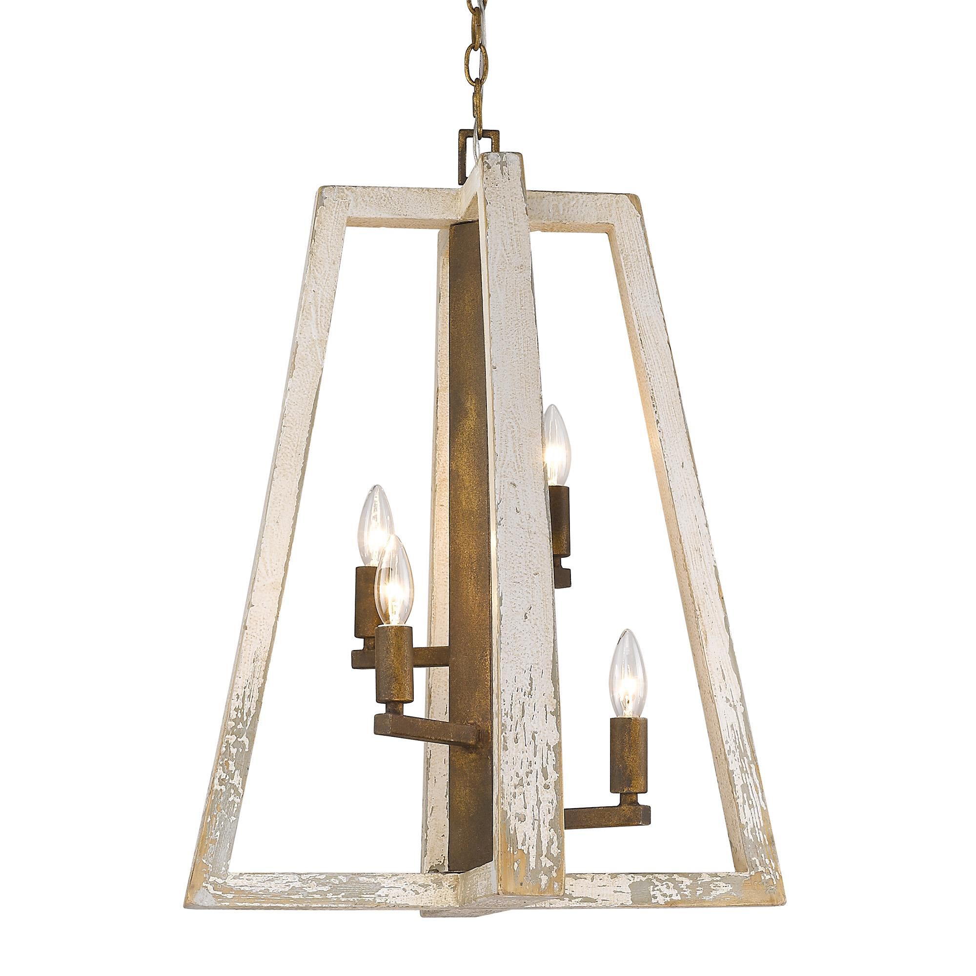 Pilar 19 Inch Cage Pendant by Golden Lighting