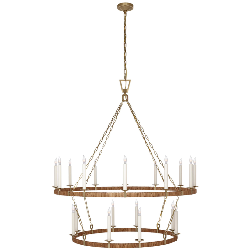 Chapman & Myers Darlana Wrapped 52 Inch 20 Light LED Chandelier by Visual Comfort Signature Collection