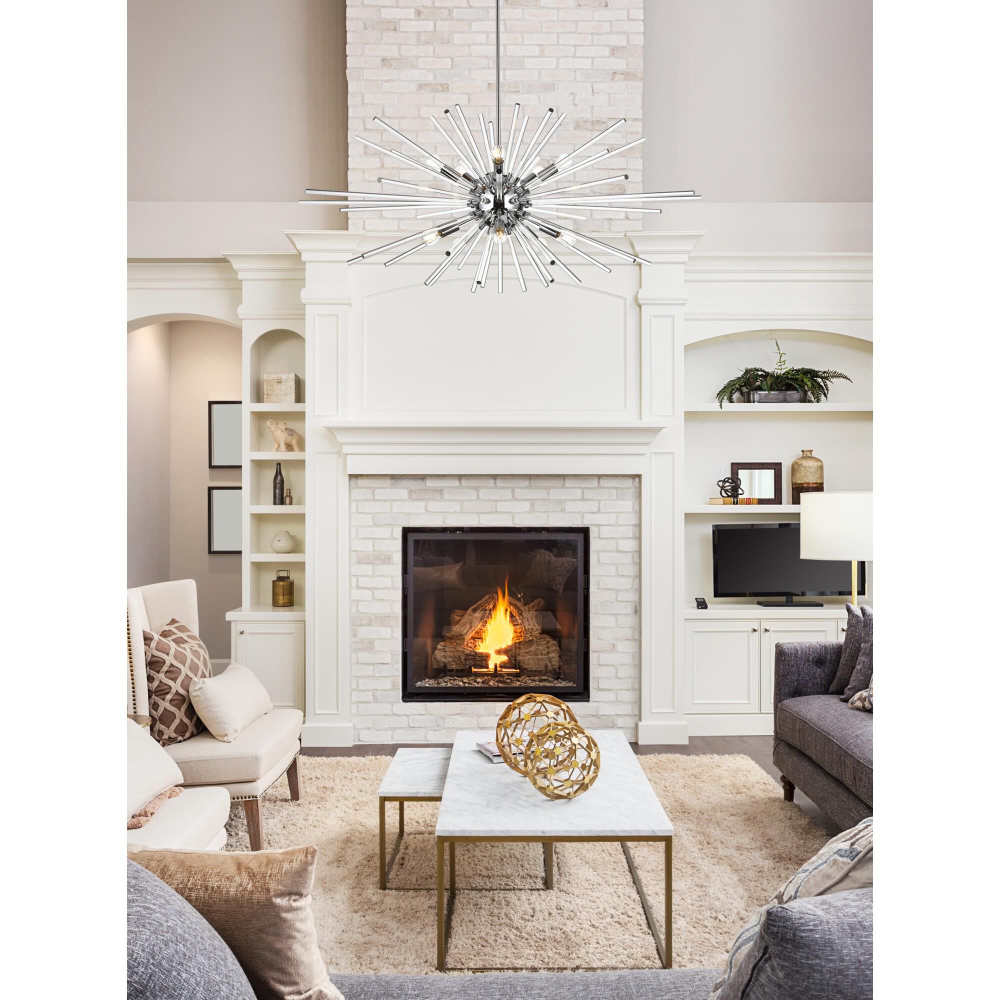 Sienna 46 Inch 10 Light Chandelier by Elegant Lighting