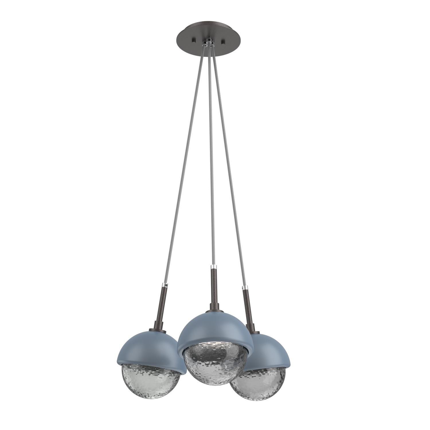 Levi Wilson Cabochon 13 Inch Multi Pendant Light by Hammerton Studio