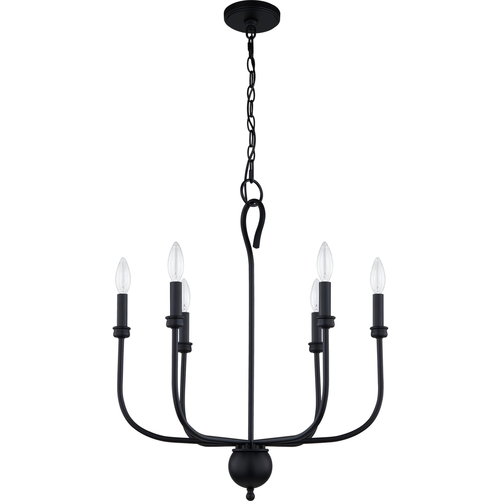 Blanche 22 Inch 6 Light Mini Chandelier by Quoizel