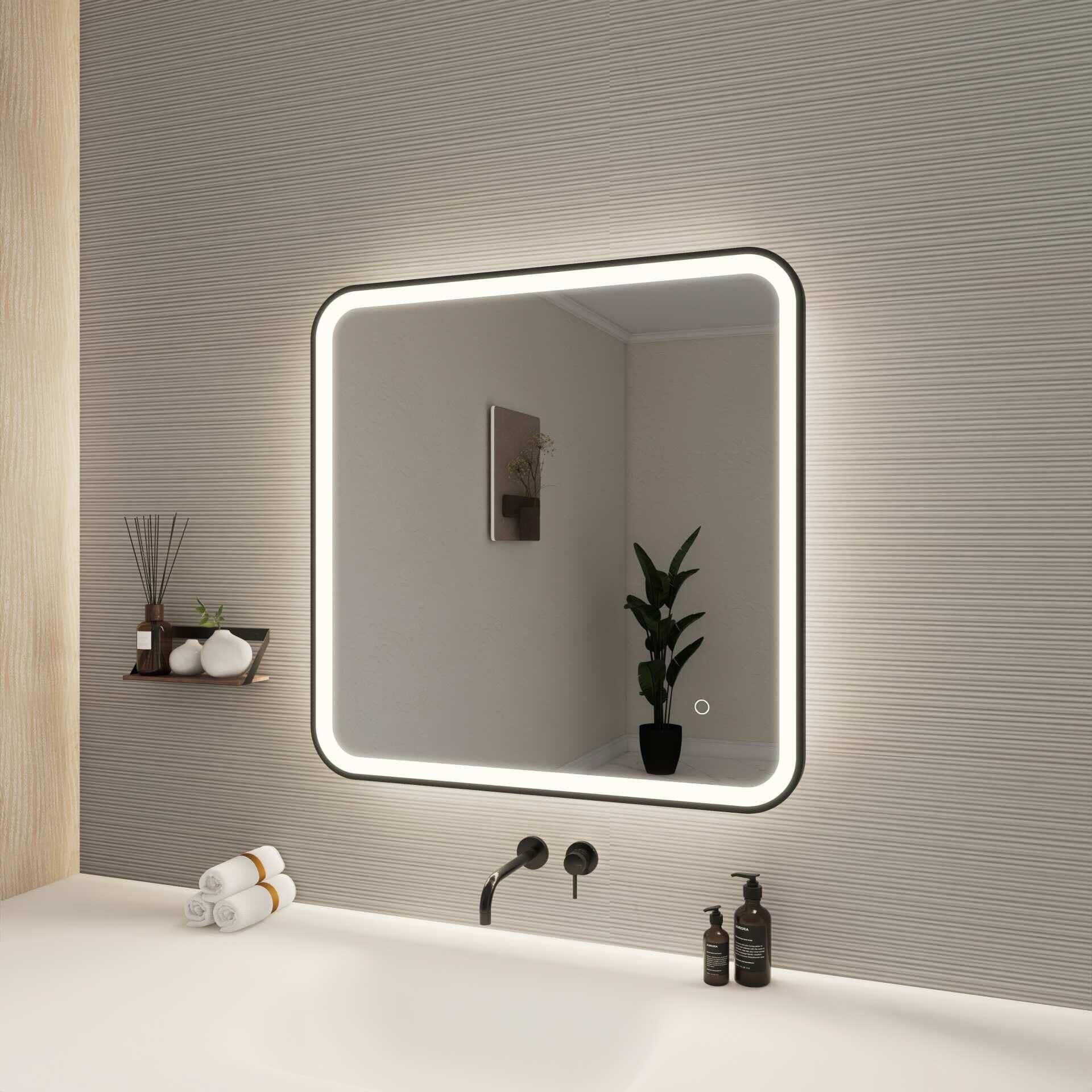 Harmoni 30 Inch Rectangular LED Lighted Mirror by Elegant Decor