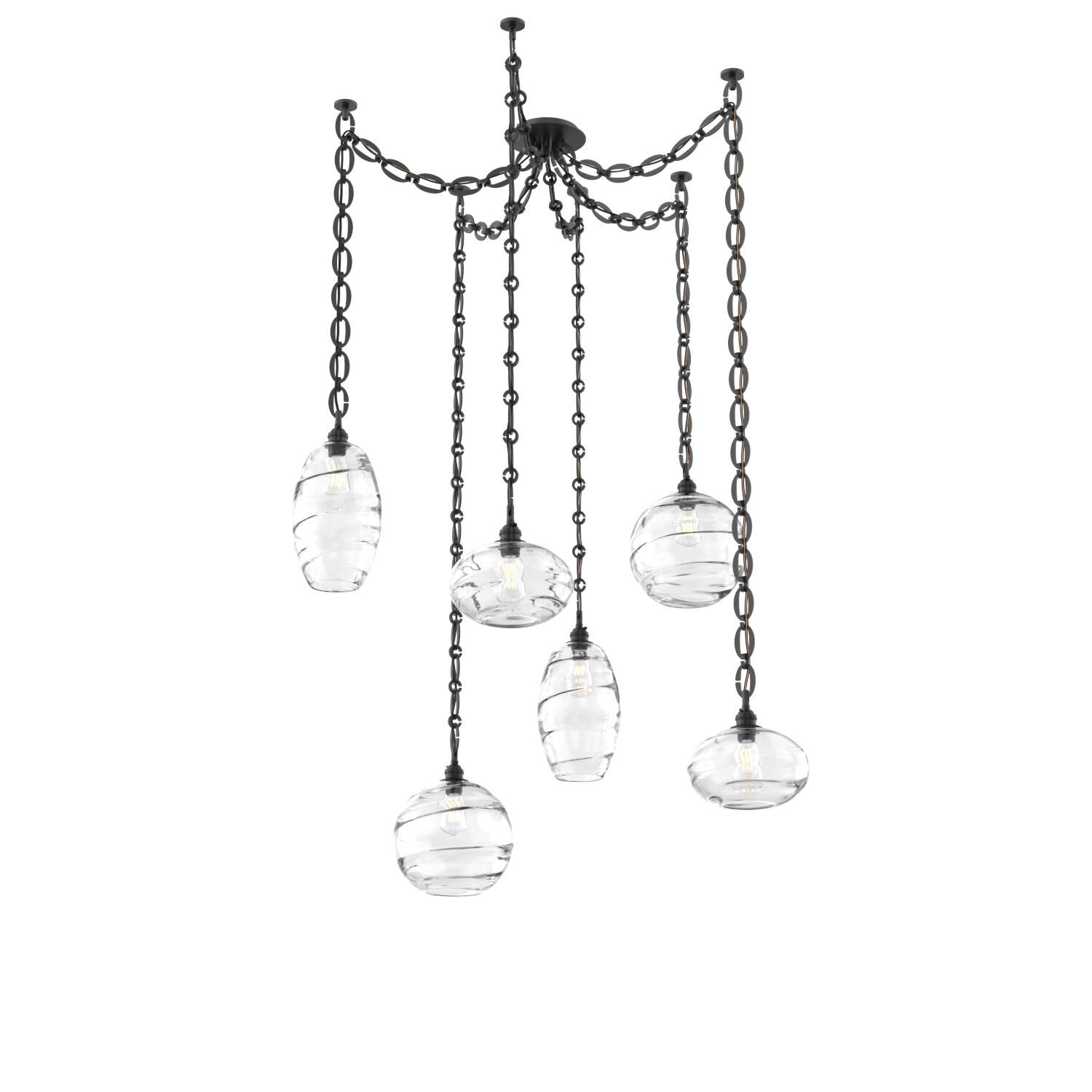 Shown in Matte Black finish and Clear glass