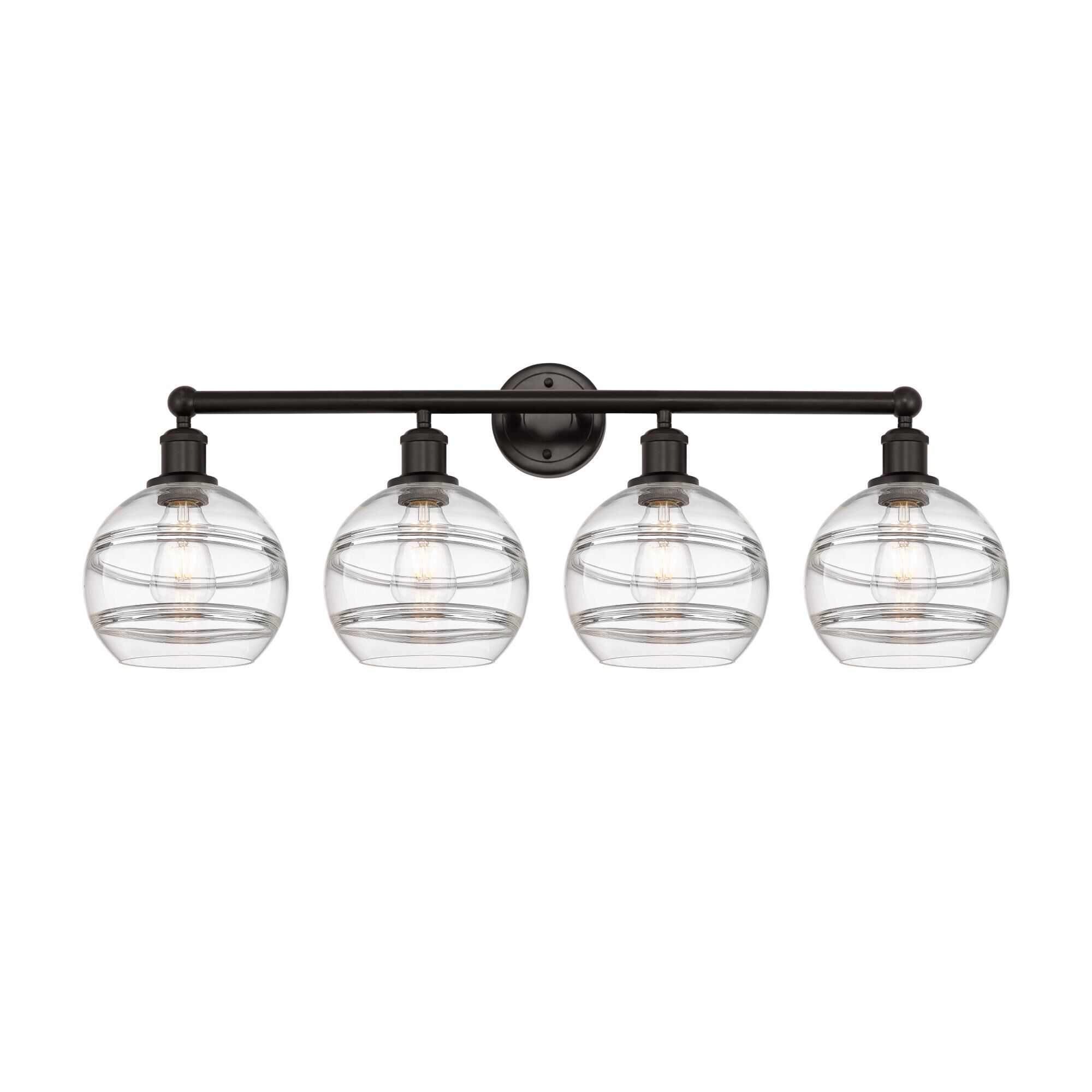 Shown in Oil Rubbed Bronze finish and Clear glass