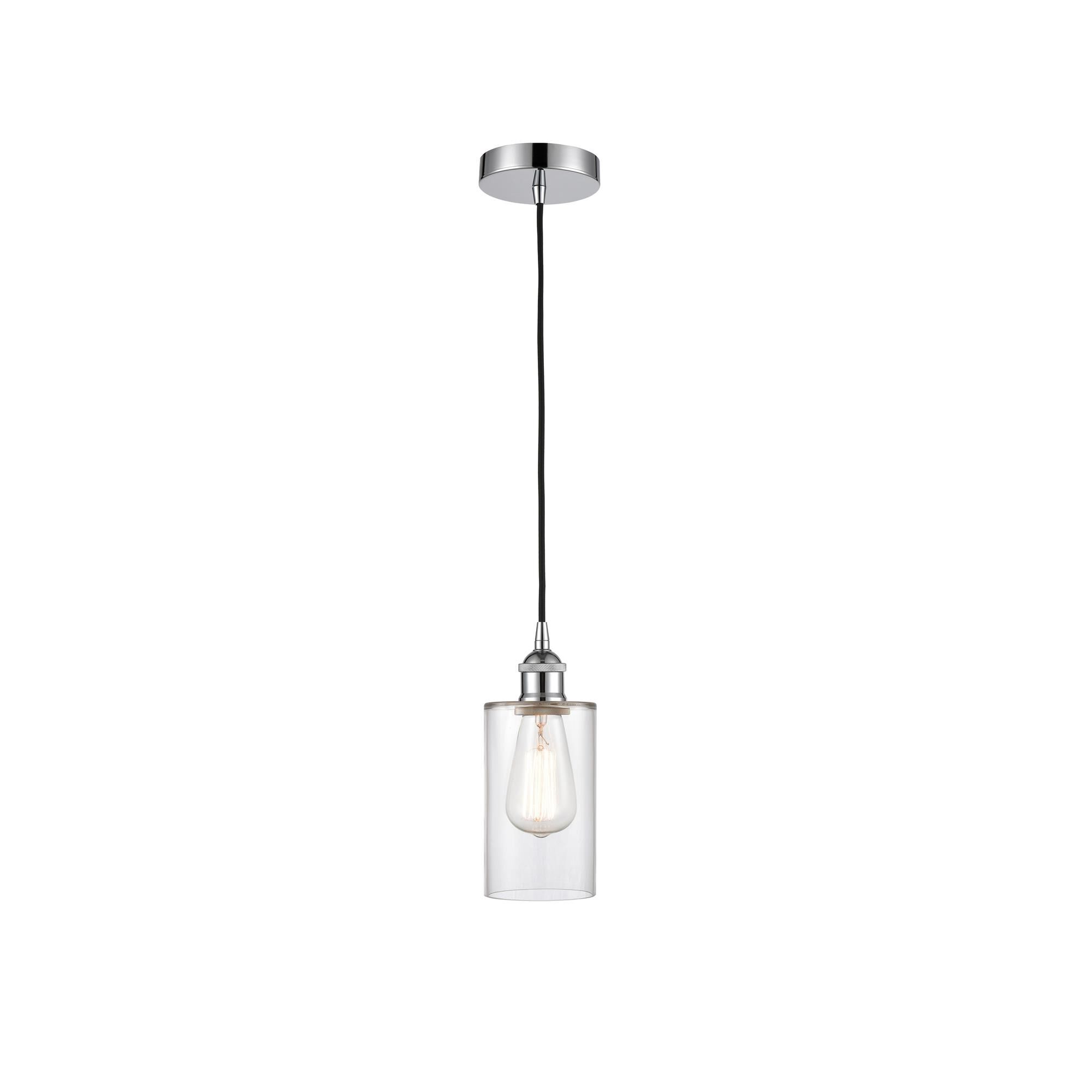 Shown in Polished Chrome finish and Clear glass