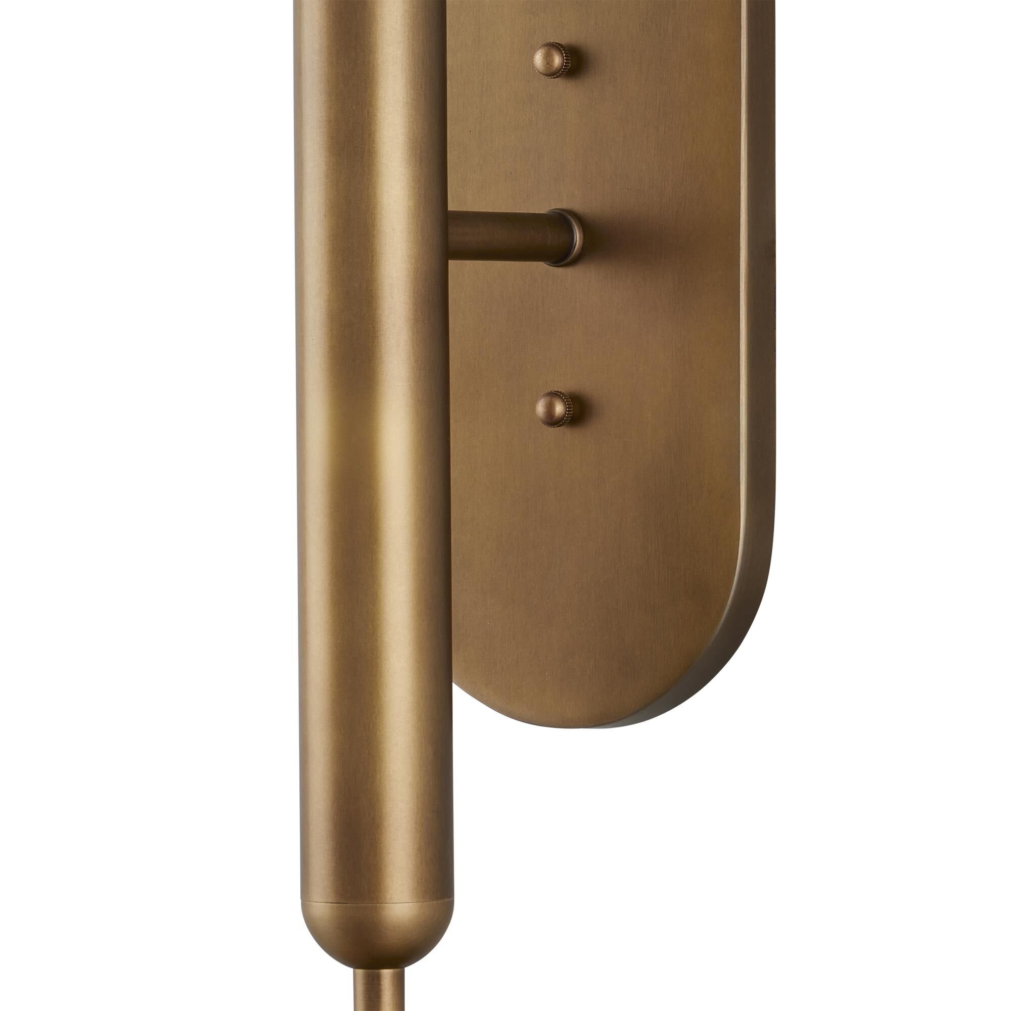 Shown in Antique Brass/White finish