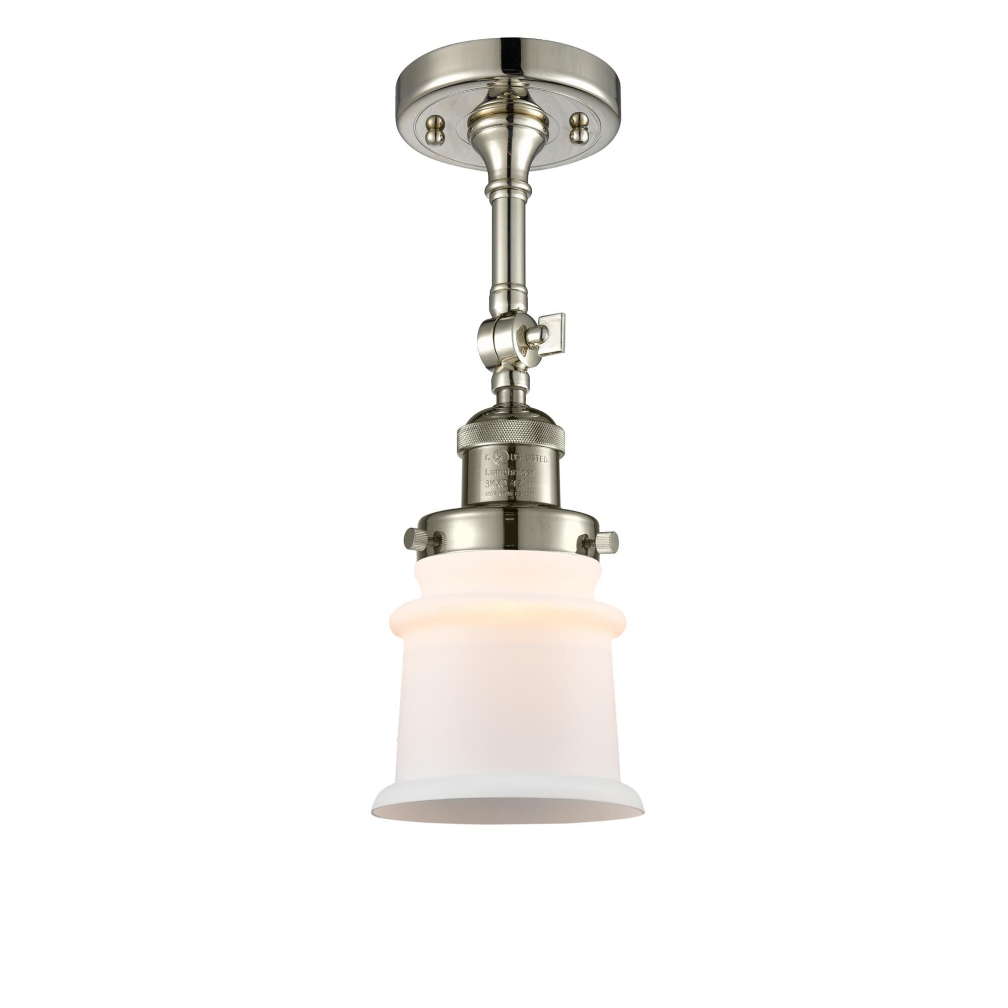 Shown in Polished Nickel finish and Frosted glass and None accent