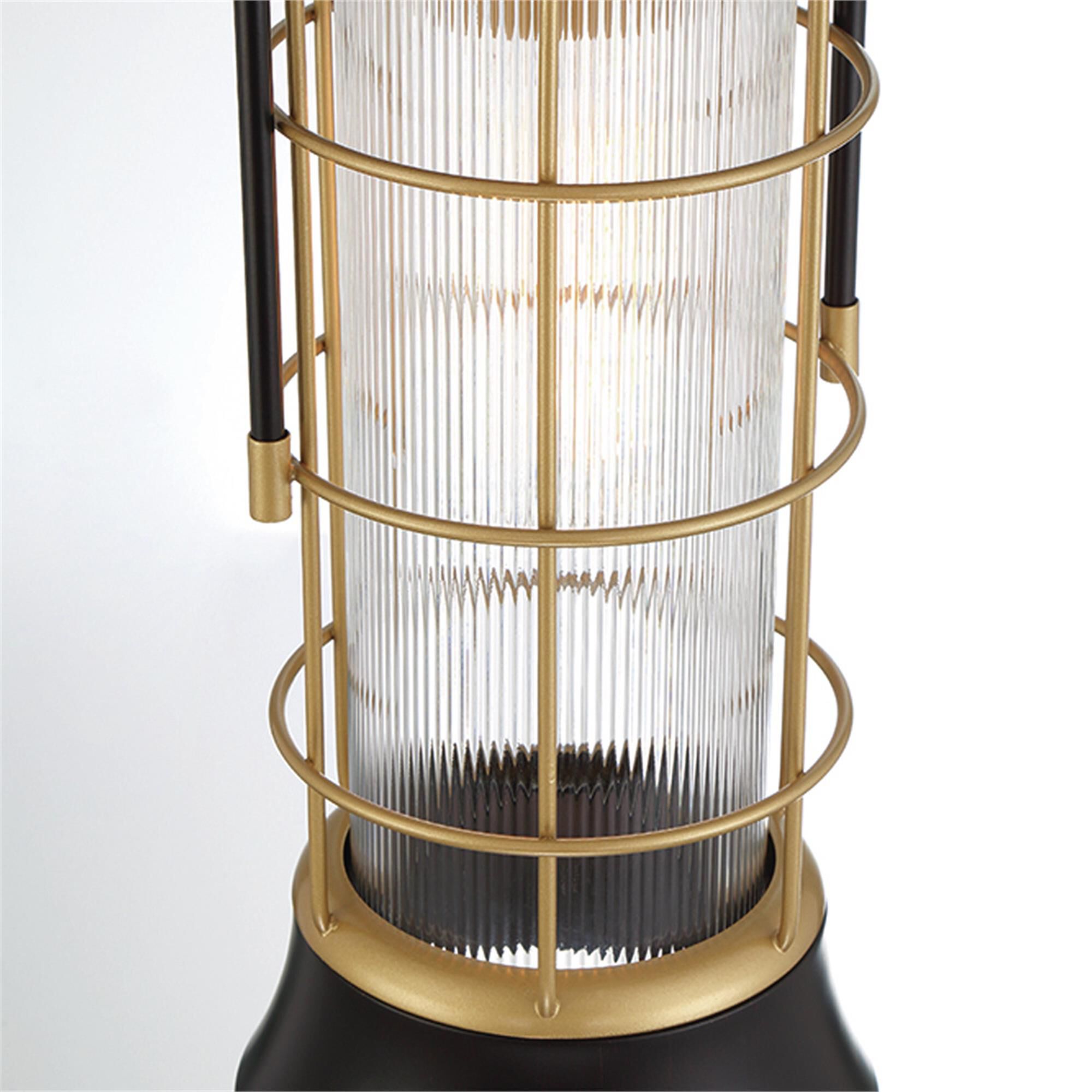 Shown in Oil Rubbed Bronze and Gold finish and Clear glass