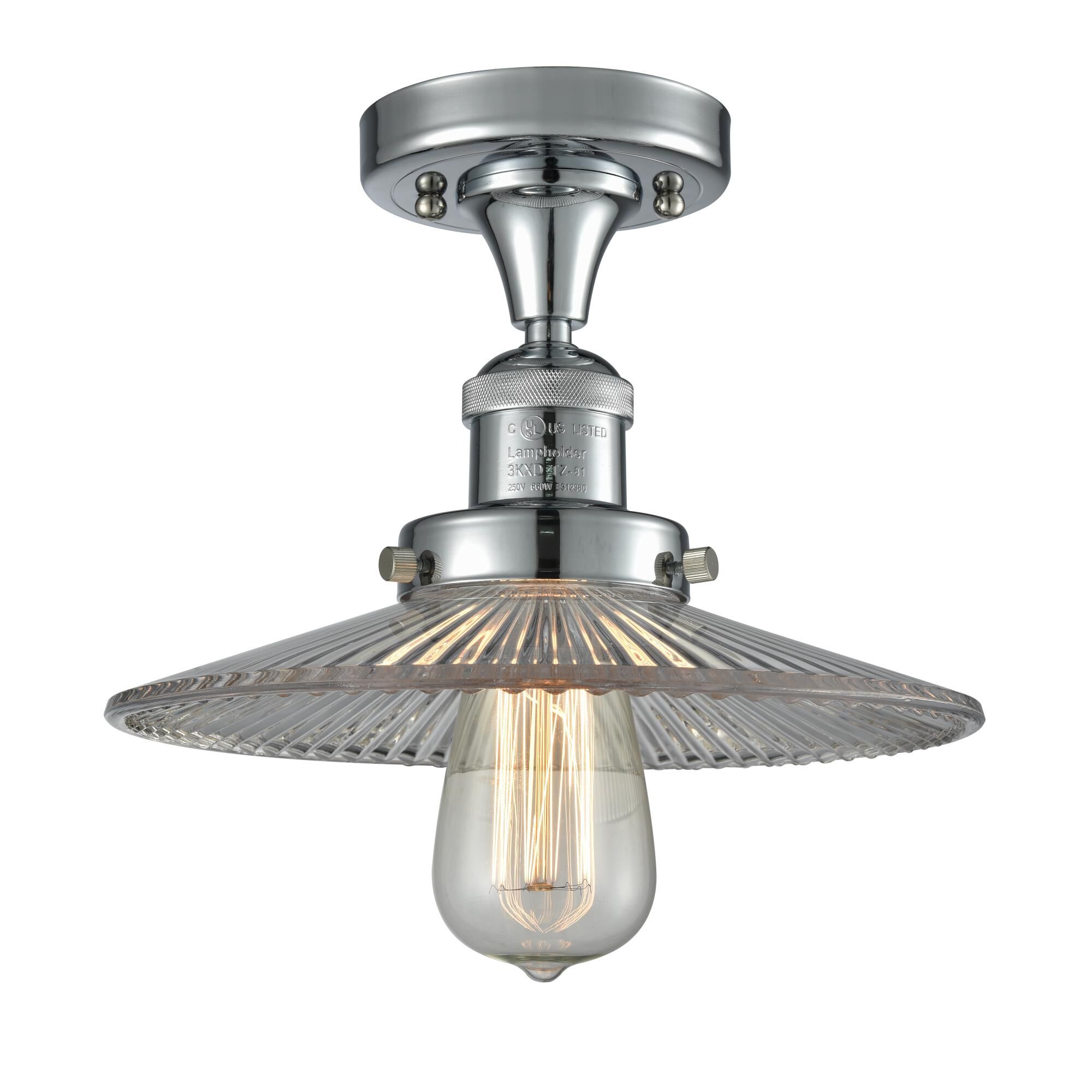 Bruno Marashlian Halophane 8 Inch 1 Light Semi Flush Mount by Innovations Lighting