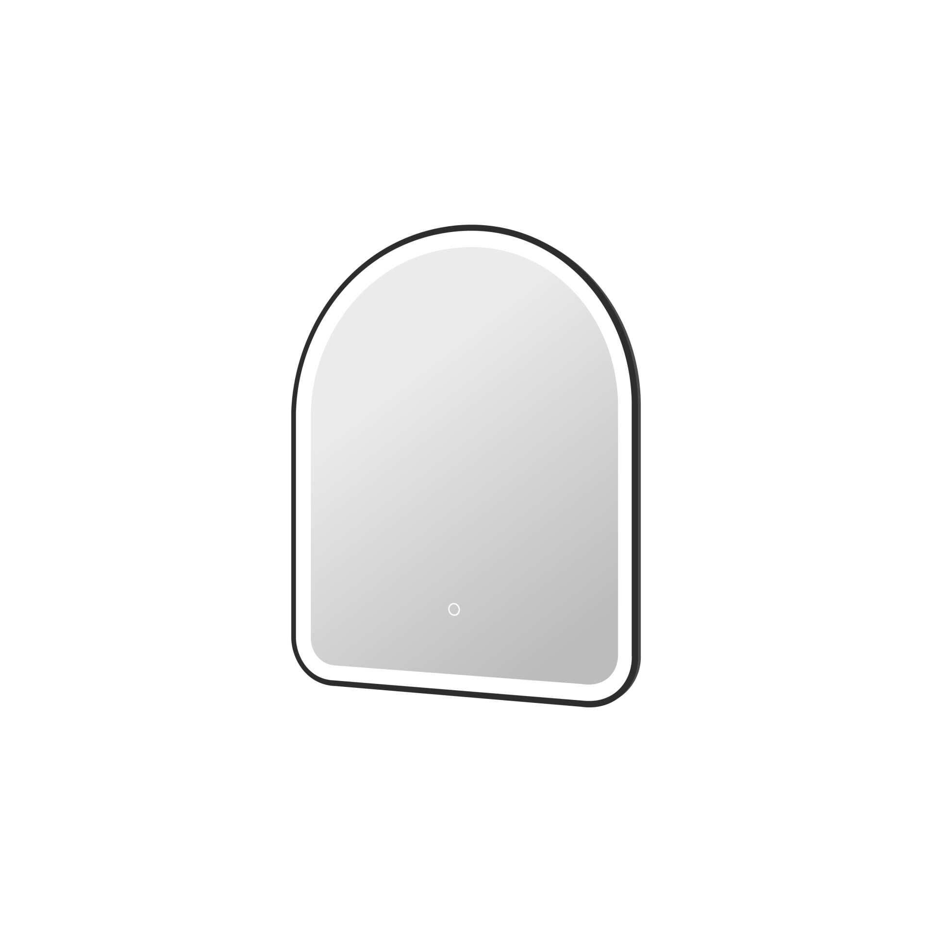 Harmoni 30 Inch Arched LED Lighted Mirror by Elegant Decor